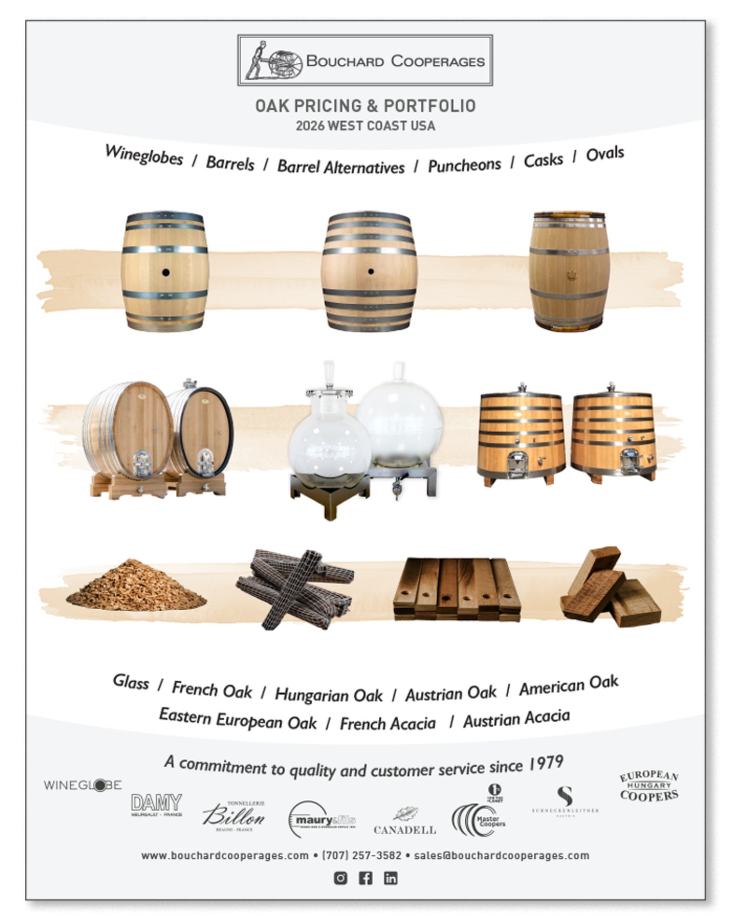 Another year and another vintage in the making!
Bouchard Cooperages wishes you all the best as the season unfolds and we look forward to being part of your cellar through our family of suppliers. We are grateful for the opportunity to collaborate and proud to support your work.
We are pleased to release 2026 Oak and Non-Oak Pricing 😊.
https://www.bouchardcooperages.com/north-america-oak-barrel-price-list
@tonnellerie_billon @tonnelleriedamy @tonnellerie_maury_et_fils @fassbinderei_schneckenleitner @european_coopers @wine.globe @tavaceramics @clcvasche @drunkturtle_amphorae @egg.inox #mastercoopersusa #canadellmerandier