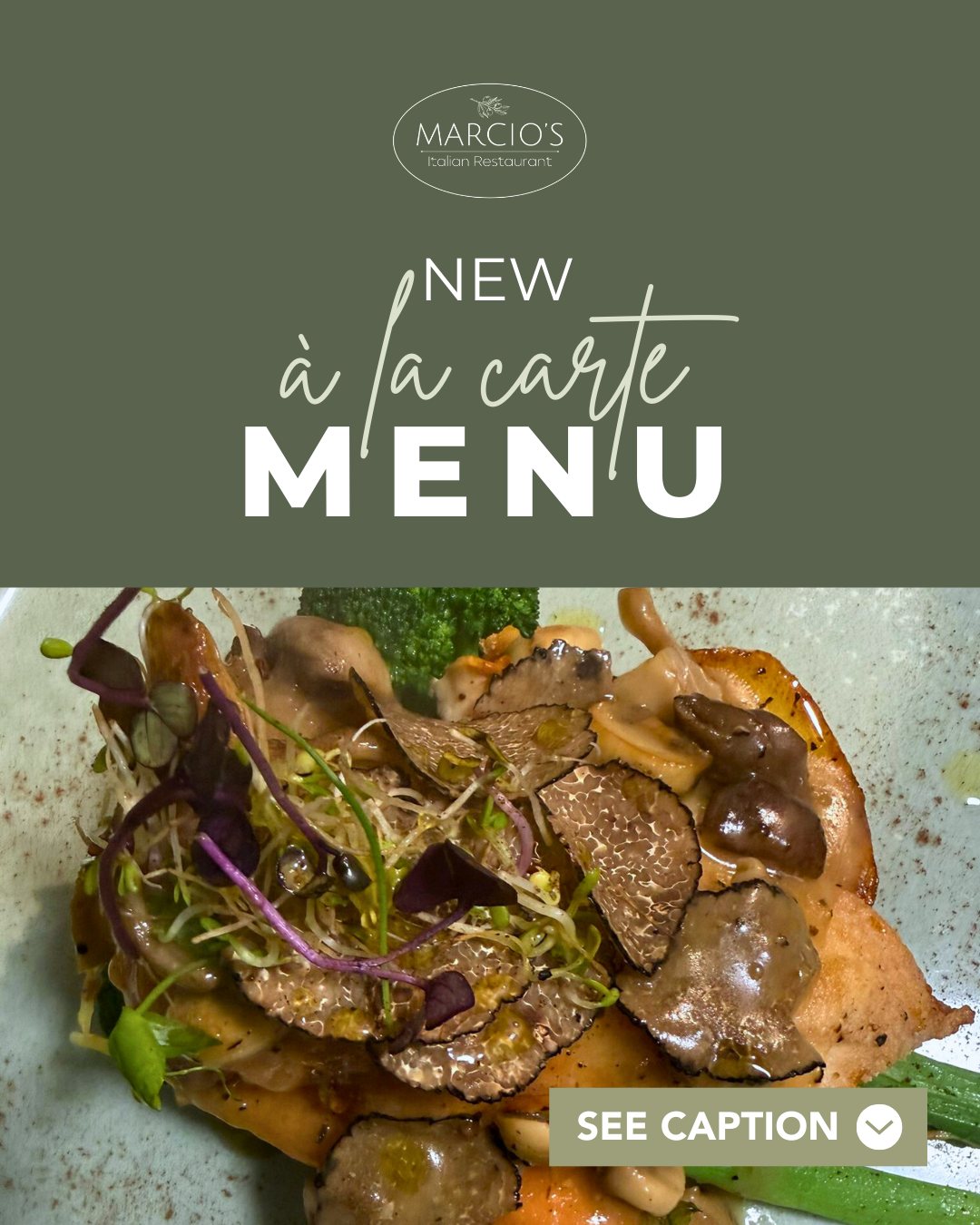 Something new has arrived at Marcio’s… ✨🍽️
Our new à la carte menu is here, bringing together beautifully balanced flavours, seasonal ingredients and the classic dishes you love - all crafted with that unmistakable Marcio’s touch.
From comforting favourites to refined new additions, every plate is thoughtfully prepared, expertly cooked and designed to be savoured from the very first bite to the last.
This is Italian dining done properly.
Unrushed. Elegant. Full of flavour.
Join us and discover what’s new at Marcio’s Italian Restaurant - where every visit feels special and every dish tells a story. 🤍🍷
📍 Castle Road, Bedford
📞 07768 431715
📧 info@marciositalianrestaurant.co.uk
💻 Book now - www.marciositalianrestaurant.co.uk
🍷🍝 Slow evenings, full hearts, unforgettable flavours. We can’t wait to welcome you at our Bedford restaurant! ❤️🇮🇹
#MarciosItalian #NewMenu #ALaCarte #ItalianDining #SeasonalFlavours #FoodLovers #BedfordFood