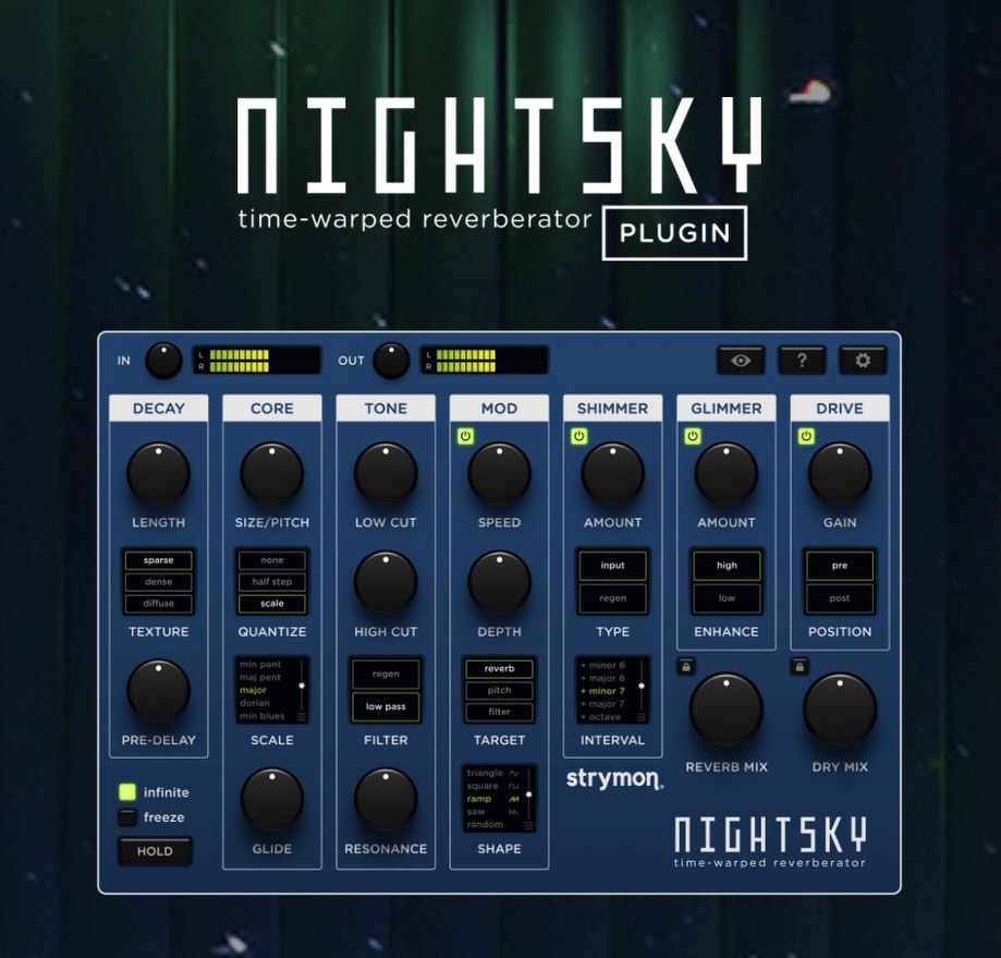The rules of space and time have been rewritten. Prepare to experience ambiance in a completely new way with the NightSky Plugin from Strymon.
Available now at GB Music & Sound!