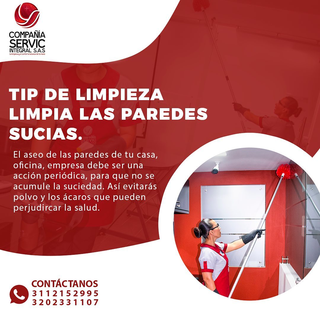 ¿Sabias que debes limpiar las paredes de tu casa, empresa y/o oficina periódicamente? De esa manera envidiaras polvo, ácaros que pueden perjudicar tu salud.
¡Contáctanos! 📲3112152995
📲3232331107
#aseoylimpieza #empresas #oficina #propiedadhorizontal #villavicencio #metacolombia #jardineria #zonasverdes