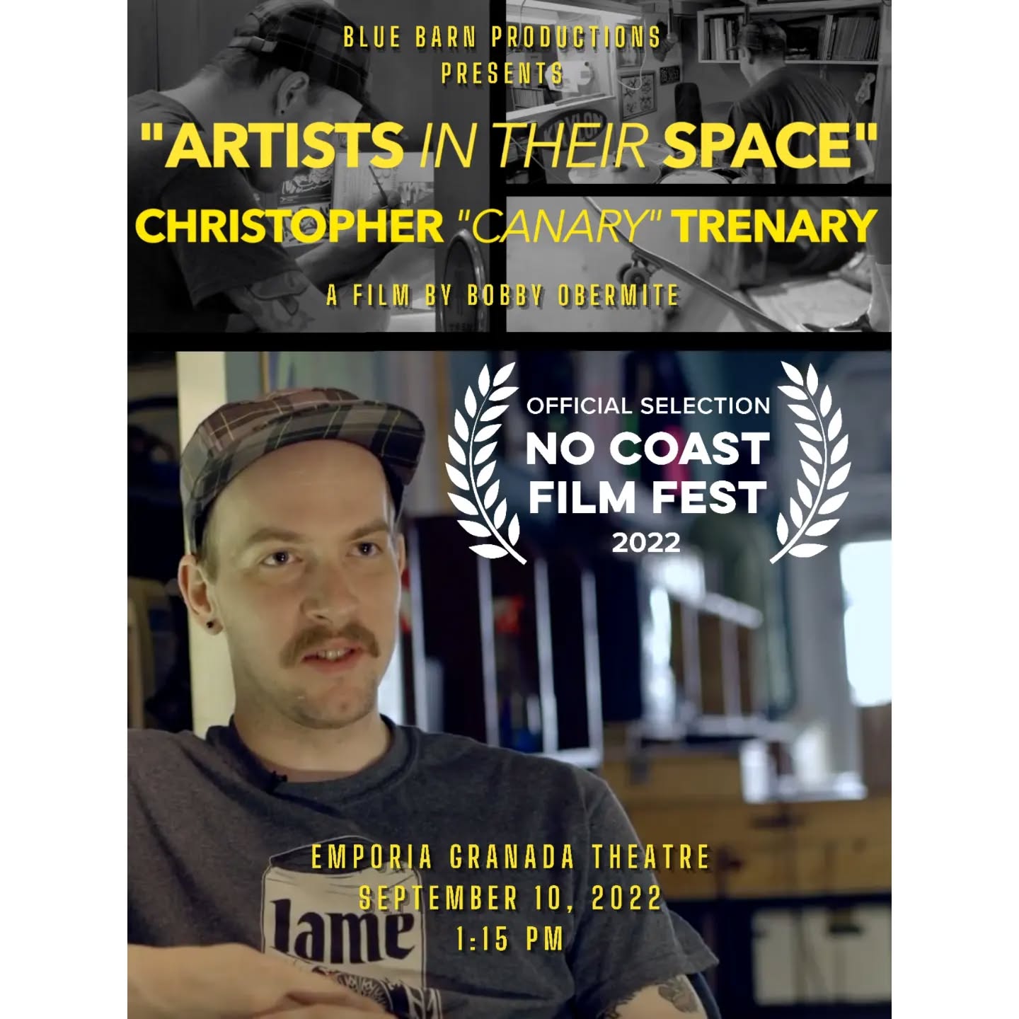 Our documentary on Chris Trenary is an Official Selection @nocoastfilmfest. Can't wait to be back!
.
.
.
.
.
.
.
#bluebarnproductions
#nocoastfilmfest
#filmfestival
#filmmaking
#independentfilmmaker
#documentary
#shortfilm
#independentfilm
