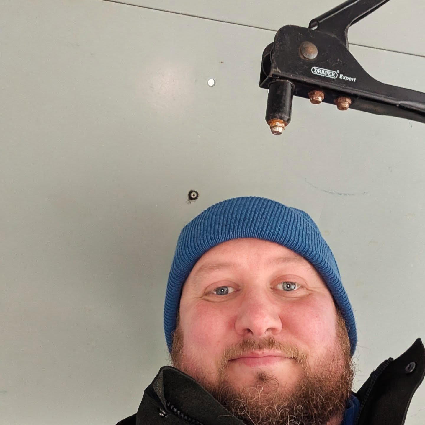 While cleaning the 12ft trailer I noticed 4 rivets had broken off in the roof. This took all of 5 minutes to go to the workshop, grab the tools and re-rivet the 4 missing holes, then return the tools to the workshop.
These little jobs all take extra time. By keeping up with the little jobs I can hopefully prevent worse jobs occurring and keep the trailers safe for future passengers.
#transport #maintenance #repair