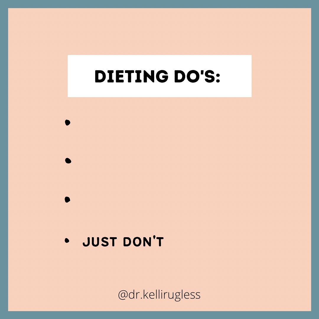 It’s that simple!
And just to be clear, I’m talking about those who are thinking about dieting as a method of weight loss, body sculpting, etc. For those of you that may have health conditions that require a change in how you feed yourself, I recommend connecting with a registered dietitian that specializes in eating disorders so they can help you navigate your relationship with food in a way that promotes your wellness.
Like, Follow, and Share for more ED content!
Happy Flourishing! 🌱