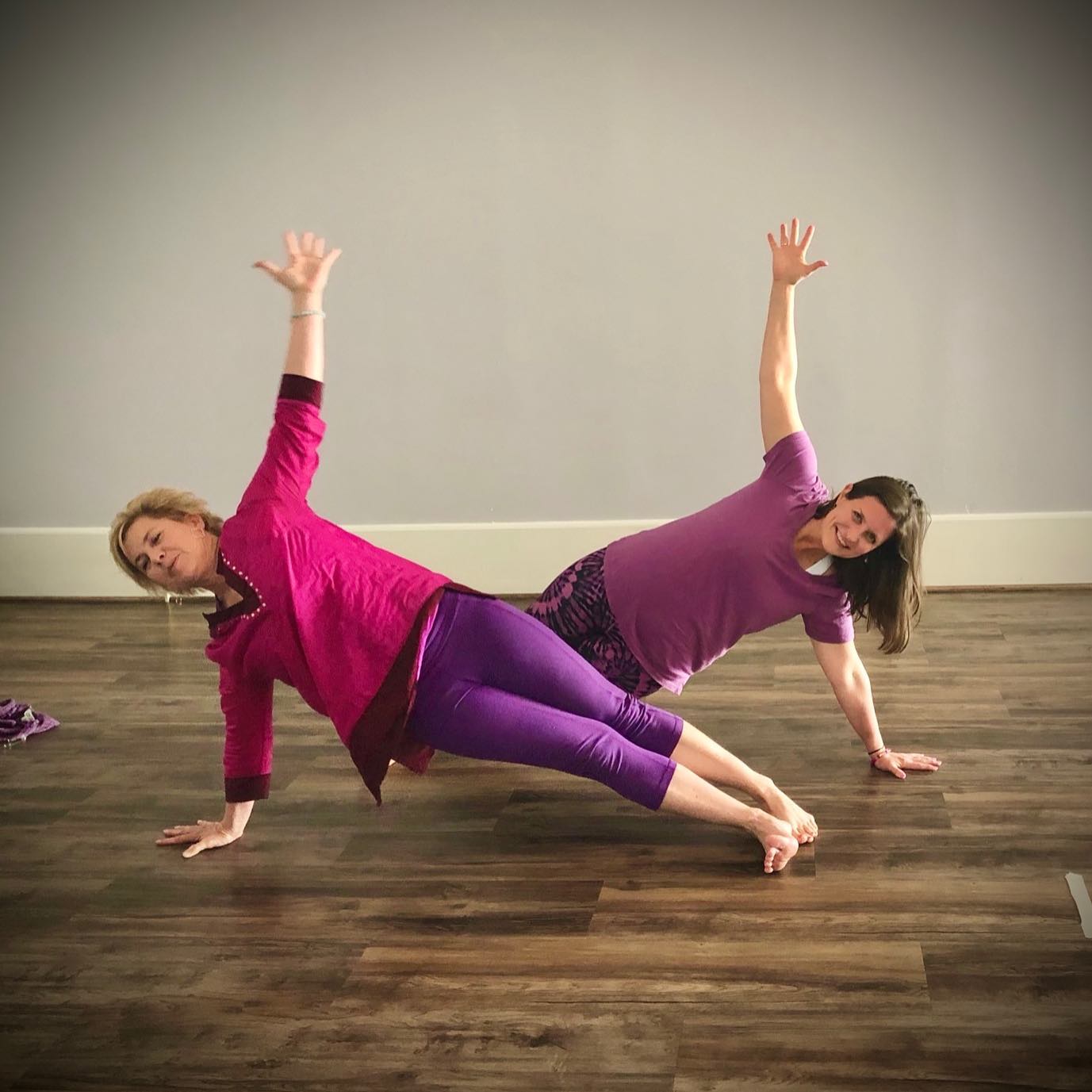 Yin & Vin
Aimee teaches a yin style yoga class every Wednesday at 5:30pm in studio. Yin involves longer holds in mostly seated poses in an effort to work with our fascia. (beginner friendly)
Vinyasa refers to a yoga class taught where poses flow from one to another. Kelly teaches Slow Flow Vinyasa (beginner friendly) on Thursdays in studio at 5:30pm.
Drop in class price is $12. Passes of various costs available, too. Check out our website for more details.
We invite you to start/restart or continue your yoga practice with us. A regular yoga practice can bring positive benefit to your physical and mental health.
#southcarolinayoga #sideplank #newberryyoga #newberrysc