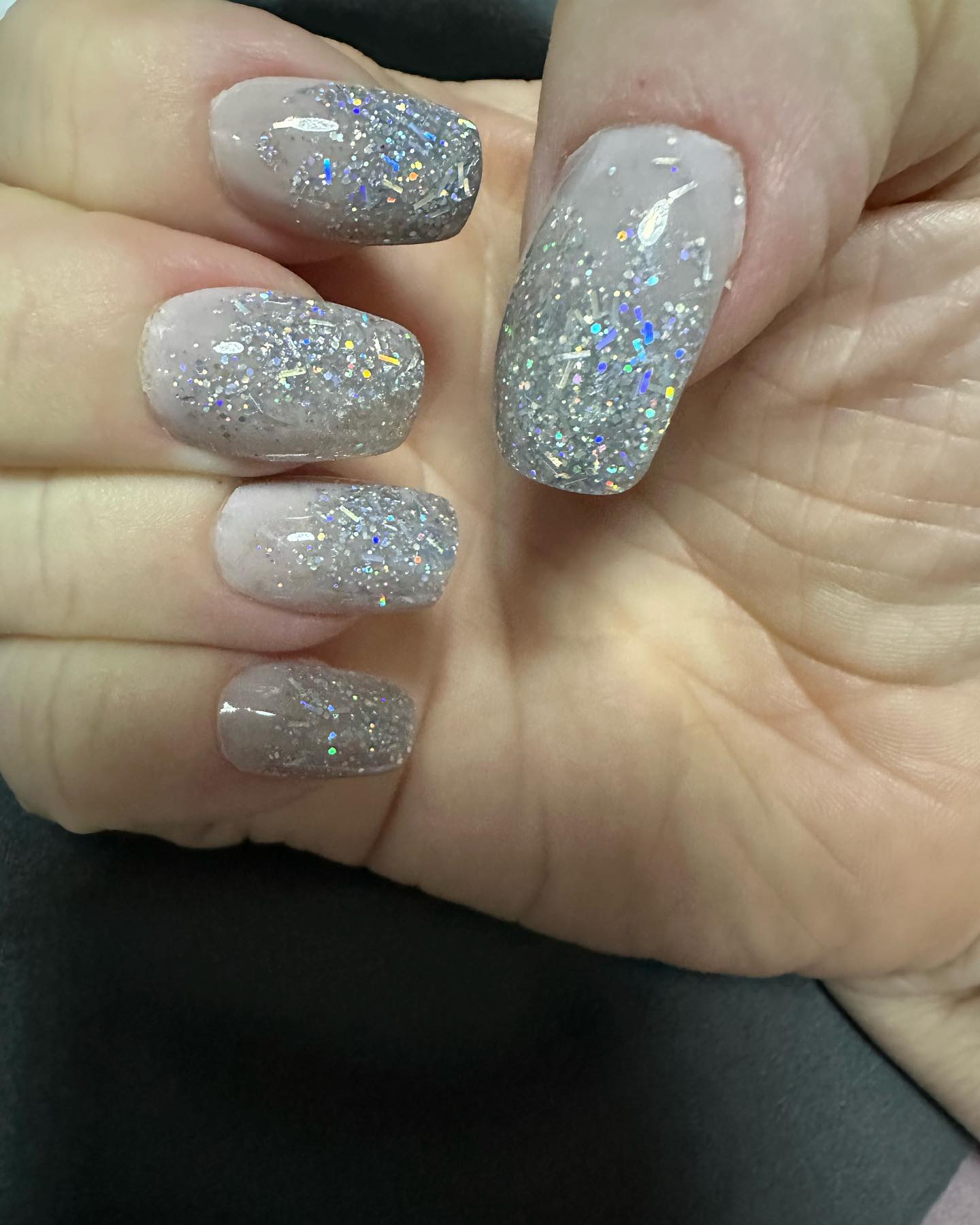 New colors and glitter acrylics. Glitter fade #ithinkicandothat #diynails