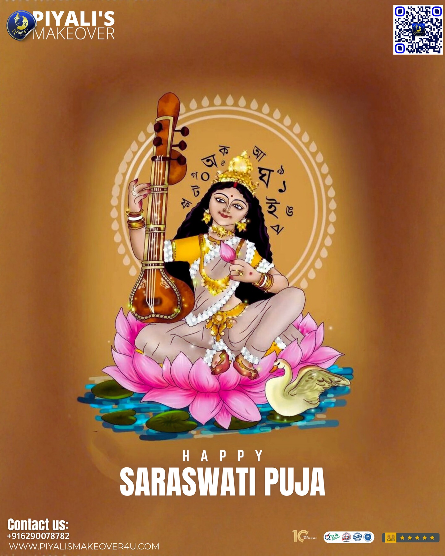 On this auspicious Saraswati Puja, Piyali’s Makeover bows to Maa Saraswati—the goddess of wisdom, creativity, and beauty. May her blessings fill your life with knowledge, grace, confidence, and timeless elegance. Let learning inspire your soul and beauty reflect your inner glow. 🌼📚✨
Piyali’s Makeover | Piyali Das
📞 Call / WhatsApp: 080176 88018
🌐 Visit: www.piyalismakeover4u.com
#SaraswatiPuja #SaraswatiPuja2026 #PiyalisMakeover #MaaSaraswati #FestivalVibes #DivineBlessings #BeautyWithGrace #MakeupArtistIndia #BridalMakeupIndia #CreativeSoul #FestiveGlow #IndianFestivals