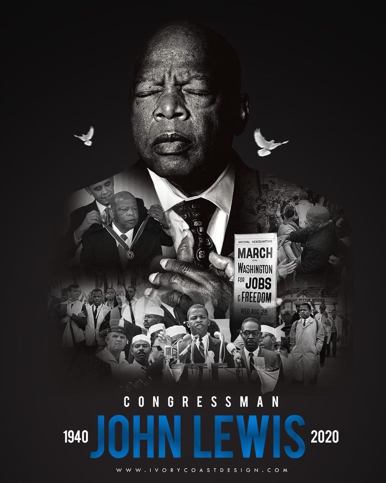 Because of him, we CAN! Rest well, Congressman John Lewis.
#johnlewis #civilrights #blacklivesmatter #blackexcellence