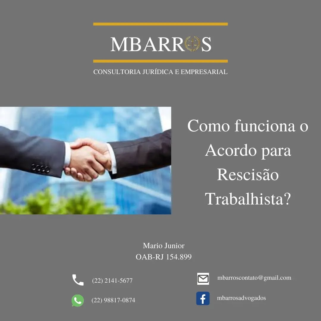 Como funciona o Acordo para Rescisão Trabalhista?
Interessante observar que, durante décadas, não havia qualquer previsão na CLT para que empregados e empregadores celebrassem um Acordo para encerrar o contrato de trabalho.
Na prática, o que se fazia era: a empresa demitia o obreiro, e este devolvia o valor da multa do FGTS.
Todavia, tal prática constituia fraude, sem falar que permitia o empregado ter acesso às parcelas do Seguro Desemprego, benefício destinado àqueles que perderam seus empregos de forma involuntária (contra a sua vontade).
Assim, é válido lembrar que a lei 13.467/2017, que introduziu a Reforma Trabalhista, adicionou o artigo 484-A na CLT, conforme segue:
"Art. 484-A. O contrato de trabalho poderá ser extinto por acordo entre empregado e empregador, caso em que serão devidas as seguintes verbas trabalhistas: (Incluído pela Lei nº 13.467, de 2017)
I - por metade:
a) o aviso prévio, se indenizado; e
b) a indenização sobre o saldo do Fundo de Garantia do Tempo de Serviço
II - na integralidade, as demais verbas trabalhistas"
Ou seja, atualmente, caso empregado e empregador queiram celebrar um acordo para encerrar o contrato de trabalho, existe a referida previsão legal que, de forma resumida,
terá as seguintes características:
- Aviso Prévio: se for indenizado, pela metade. Caso seja trabalhado, será normal (sem alteração)
- Multa de FGTS: 20% (ao invés de 40%)
- Saque de até 80% do FGTS depositado
- Não dá direito ao Seguro Desemprego
- Demais verbas (normalmente)
Na prática, devido ao referido cenário não autorizar o acesso ao Seguro Desemprego, muitos optam por não realizar o acordo nos termos do Artigo 484-A da CLT.
Assim, muitos empregados acabam por trabalhar desmotivados ("querendo ser demitido"), o que deve ser tratado com muita cautela pelas empresas.
Sabe-se que, dependendo do setor (ex. Comercial, Financeiro, etc.) torna-se deveras delicado manter o obreiro nestas circunstâncias... mas isso é assunto para outro post.
**************
Conheça mais em
=> www.mbarrosadvogados.com.br
#direito
#trabalho
#empresarial