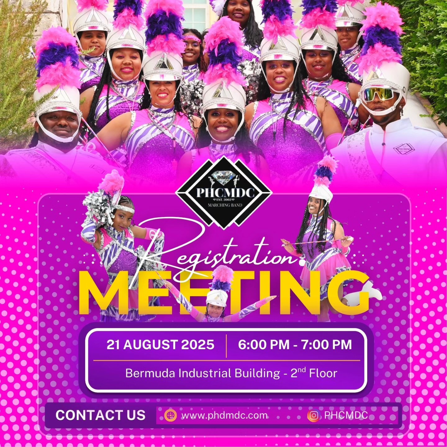 There is still time to become a part of the PHC Majorettes & Drum Corps for the 2025 Fall Term. Registered, but just need to know more? Be sure to come to our one-time in person Registration Meeting this Thursday, August 21st at the BIU Hall from 6pm - 7pm.
Find out all that is offered for this term, what payments are required, ask the questions you need to, and see how you can make your contribution to our organization with the skills and resources you possess.
Remember the deadline to become a Member for this Fall Term is Aug 31st, with practices set to start on Tuesday Sept 9th. Visit our website phcmdc.com to register today!
We hope to see you there!
#phcmdc #majorettes #drummers #pompoms #dancers #charity #phc #phcfoundation #flp #overseasworkshops #reunion #tradition #family #members #performers #community