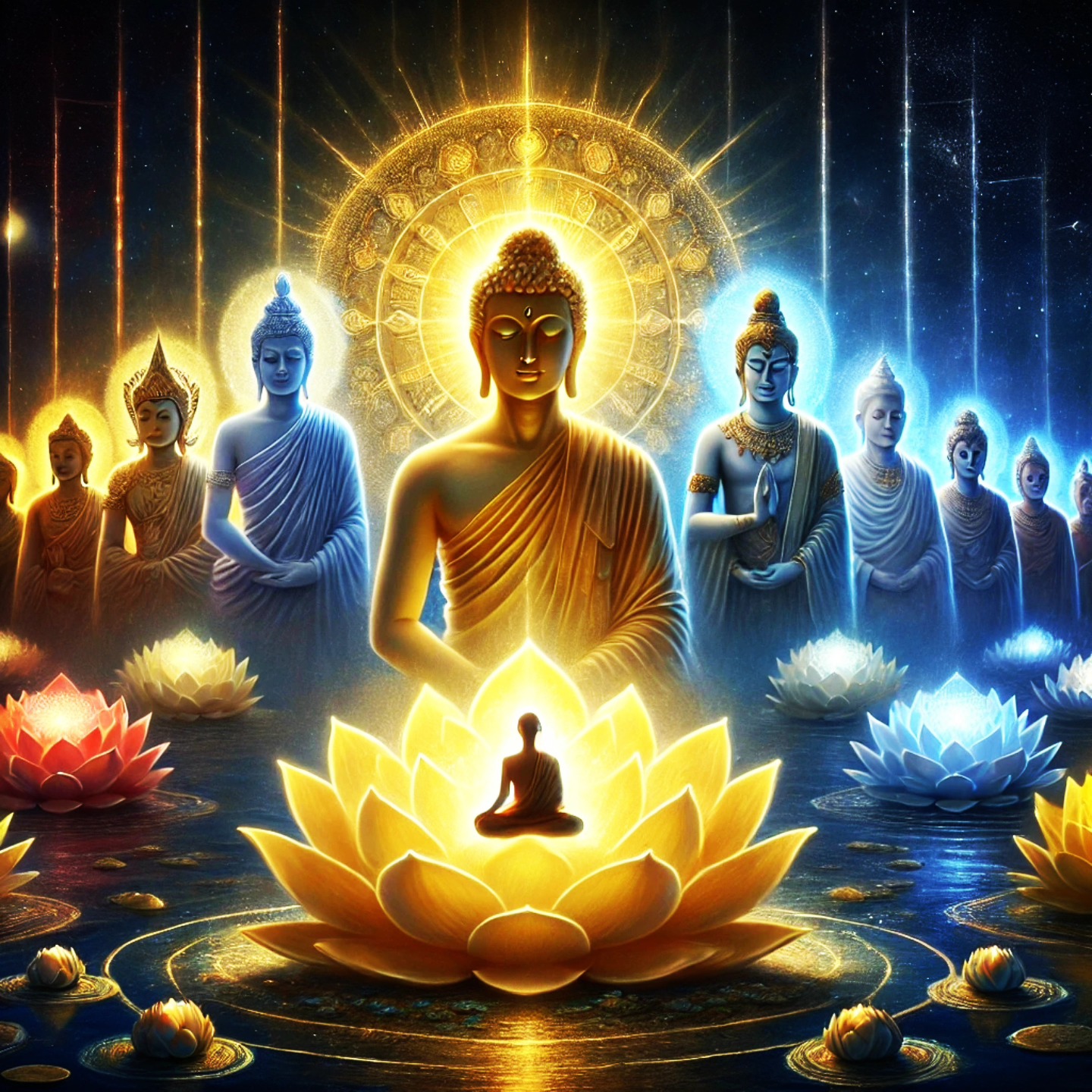 The Buddha told Bhadrapala, "I have the foresight and foreknowledge of those who, having heard this samadhi sutra, will not laugh in contempt, malign, doubt, or suddenly believe and suddenly disbelieve, but will delight in copying, learning, reciting, and upholding it. They not only have accumulated merit under one or two Buddhas, but have heard this samadhi sutra from one hundred Buddhas.
When they hear this samadhi sutra in their future lives, if they copy, learn, recite, and uphold it even for only one day and one night, their merit will be beyond calculation. They will arrive at the spiritual level of avinivartaniya on their own as they wish." -- The Pratyutpanna Samadhi sutra
DEFINITION: Avinivartaniya - The spiritual level from which a Bodhisattva will never regress. Bodhisattvas on the First Ground or above will never lose their spiritual realization; Bodhisattvas on the Eighth Ground or above will never lose their mindfulness