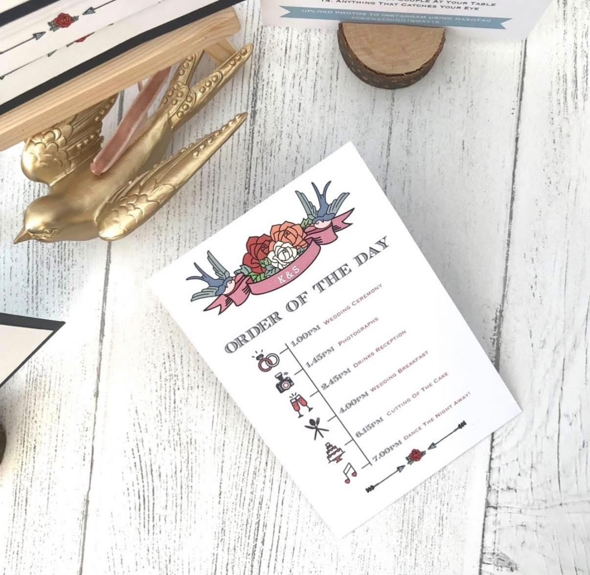 ORDER OF THE DAY // Give your guests the lowdown on your special day with this essential addition to your wedding invitation or a beautifully designed sign.
#weddingorderoftheday #iamcwdesign #wedddinginspiration #weddingstationery