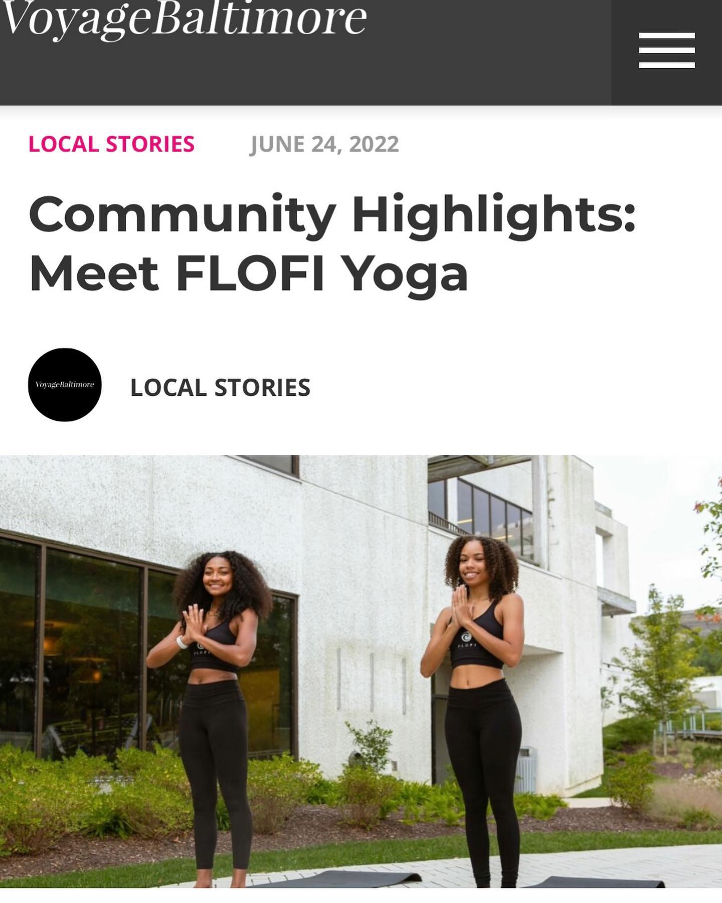Check out FLOFI’s first ever interview with VoyageBaltimore. Learn more about who we are, what we do, and what’s to come.
We are sending a huge thank you to VoyageBaltimore for this amazing opportunity to share FLOFI’s story! #GrowitheFLO 🌊
LINK IN BIO!
#baltimoreyoga #yogateacher #dmvyoga #mindfulness #meditation #blackgirlyoga #yogisofinstagram #ourstory #healthylifestyle #shareyourstory