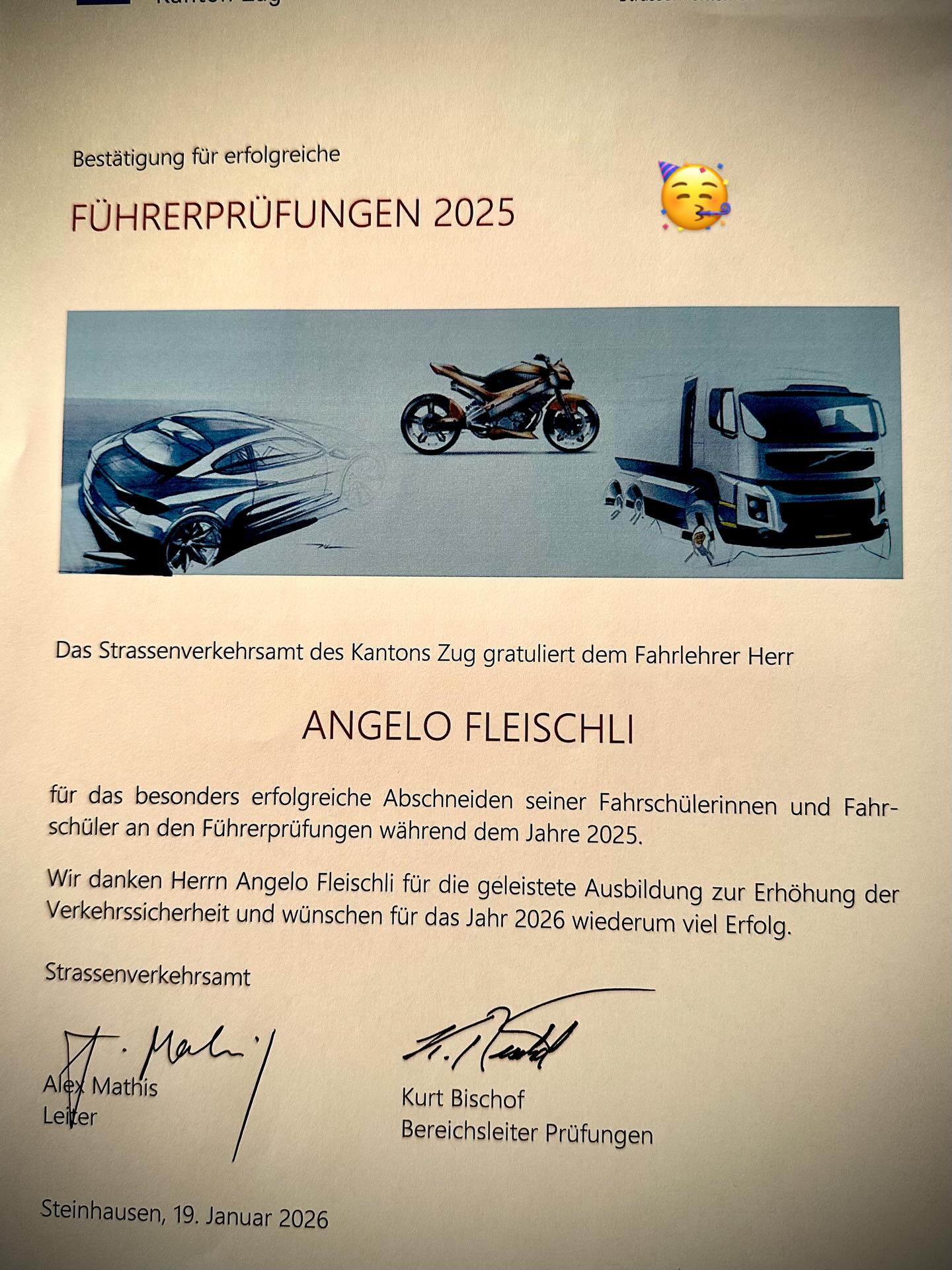 Vielen lieben Dank an alle Schülerinnen und Schüler. 🎉
Vielen lieben Dank an das ganze Team vom Strassenverkehrsamt in Steinhausen. 👏🏼
Auf ein weiteres erfolgreiches Jahr 2026 🍀🚗🏁
#teamwork #superleistungvonallen #happy #stolz #ausbildungmitherz