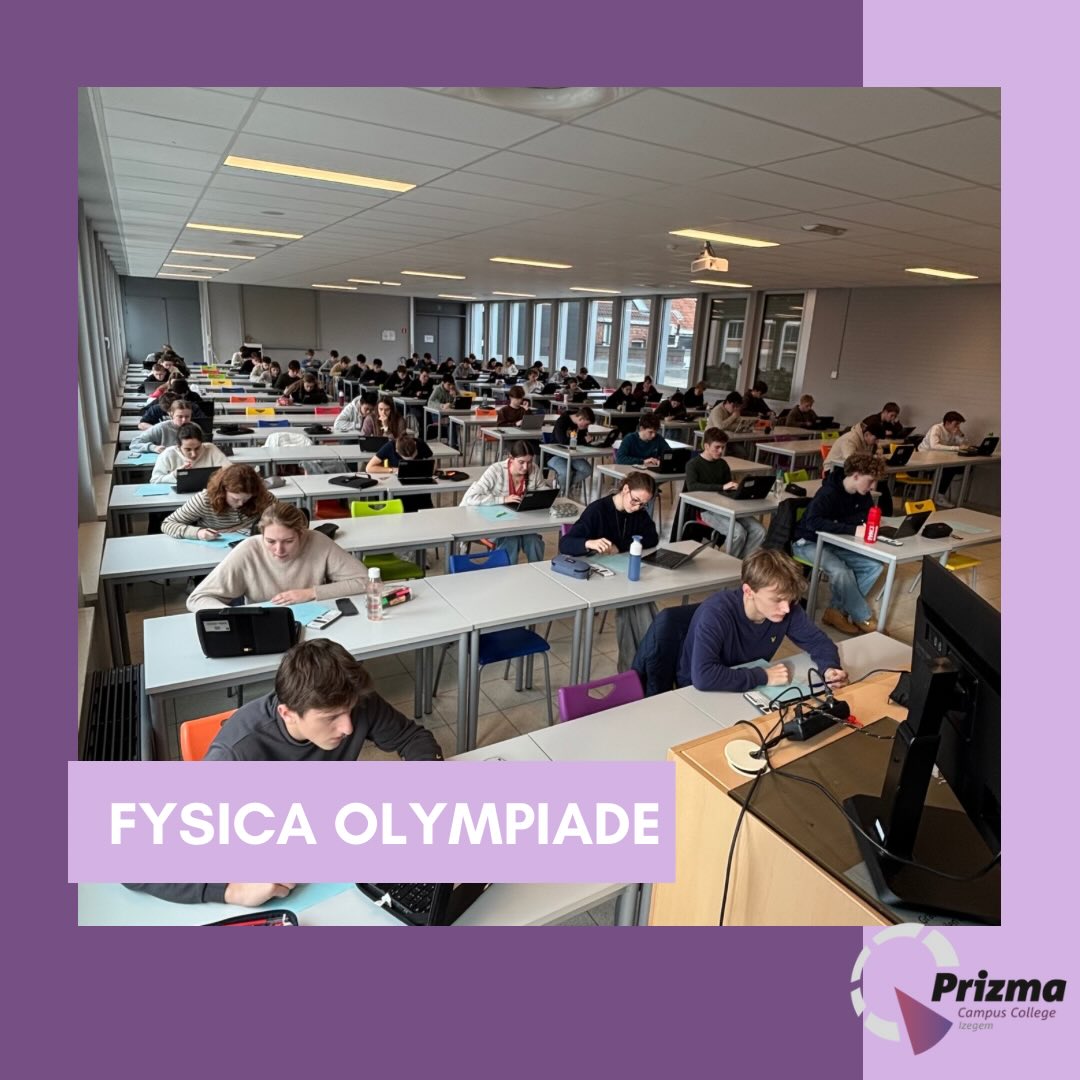 63 gemotiveerde leerlingen namen woensdag deek aan de fysica olympiade. #prizmacampuscollege #hiergroeittalent #vlaamsefysicaolympiade