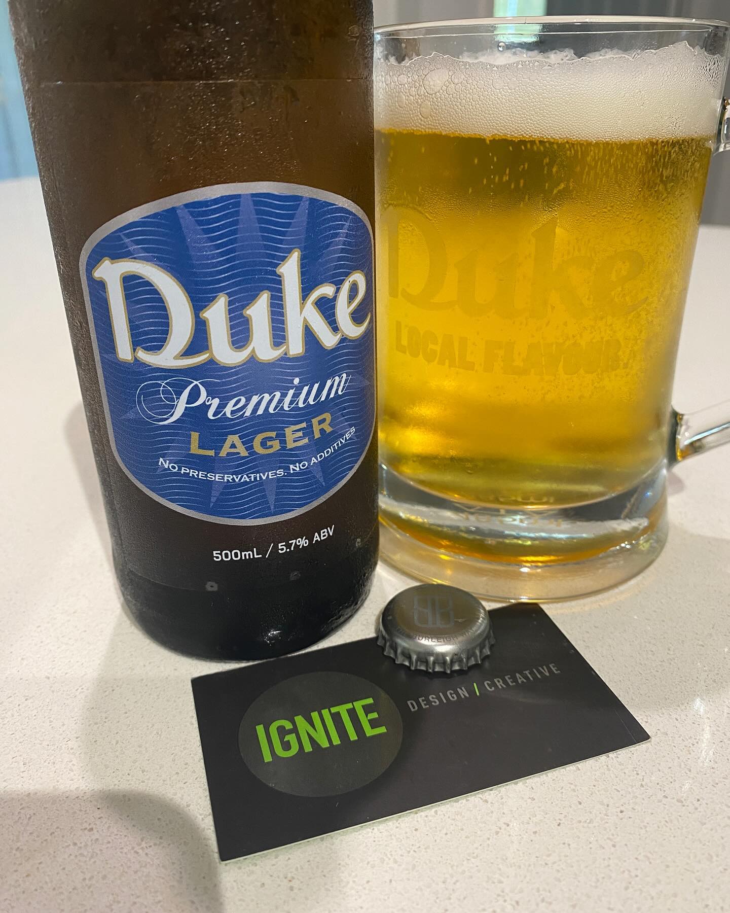 Happy 18th birthday to @burleighbrewing - so good to see the original Duke lager re-released 18 years later in its original label that I worked on extensively back in the R&B studio.