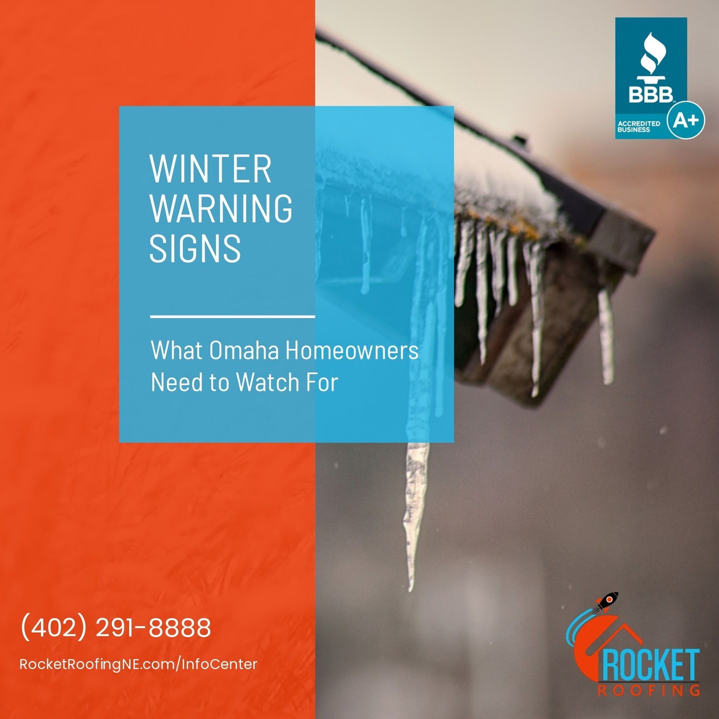 ❄️🏠 Omaha Homeowners, Beware of Winter's Hidden Hazards! Discover the crucial signs your roof may be in trouble this winter. Stay informed and safe with our latest blog post ➡️ link in bio. Don't let winter woes catch you off guard! #WinterRoofCare #OmahaHomes #RoofSafety #RocketRoofing