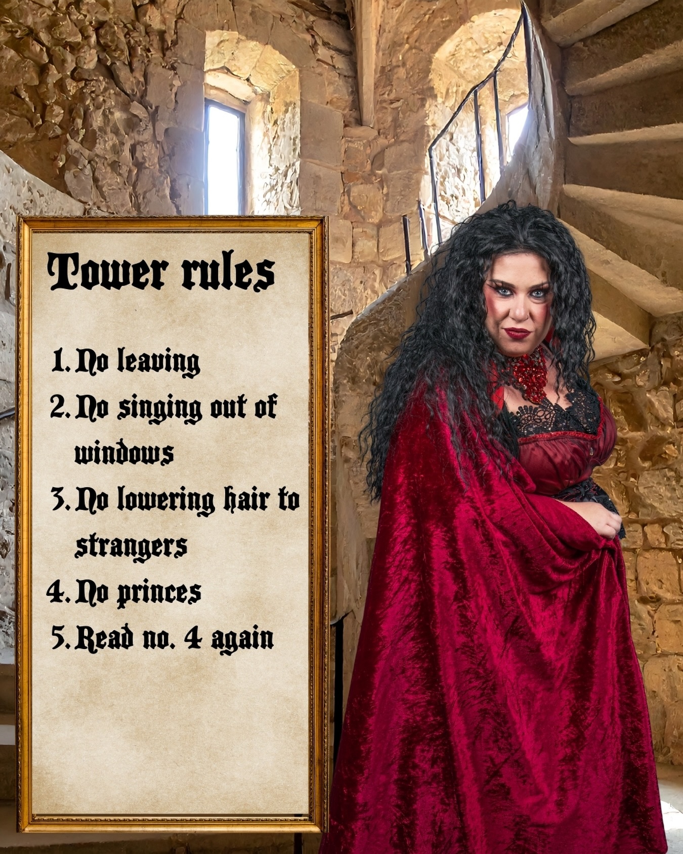 Listen to your mother because Mother knows best!๐
๐
Mwahahahahaha! ๐
Rapunzel climbs in to Grange Woodbine from February 11th-22nd ๐ฐ
Booking link in bio ๐
