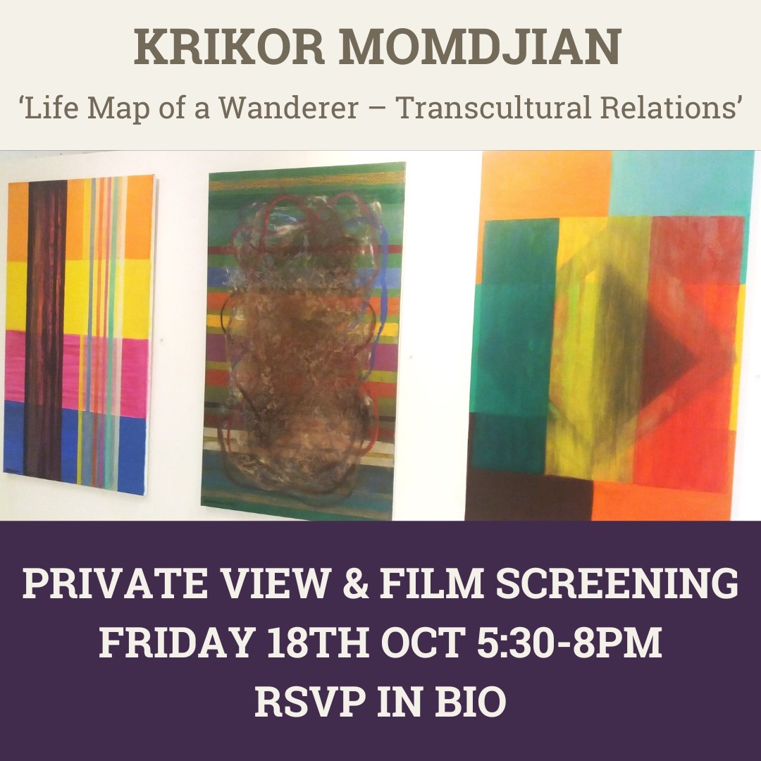 **RSVP Link in Bio**
Private View for this term's exhibition, 'Life Map of a Wanderer - Transcultural Relations' THIS FRIDAY!
5:30-8PM
@pembrokeoxford
@pembrokejcr
@krikormomdjian