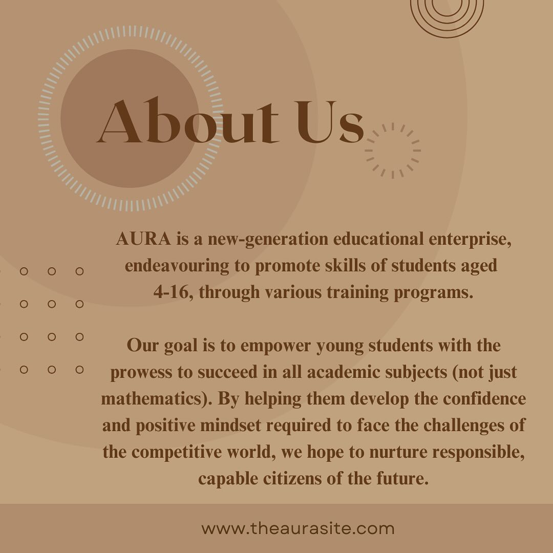 Empowering young minds to shine brighter
Learn. Grow. Excel with AURA! ✨
.
.
.
#abacus #abacuskids #abacuslearning #abacusforkids #abacusmaths #vedicmaths #vedicmathematics #abacusandvedicmaths