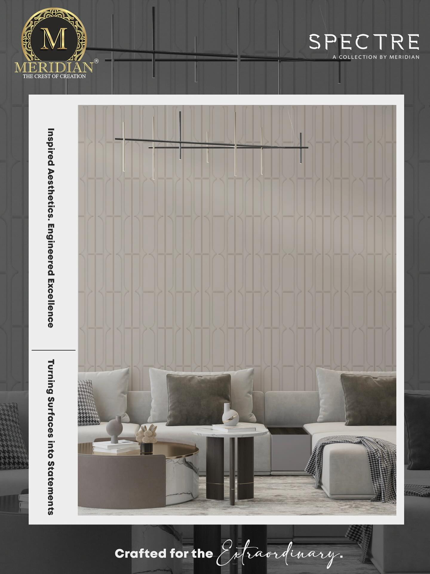 Bold lines. Timeless tones. ✨
Introducing Spectre — designer wall panels that add depth, rhythm, and luxury to every space.
#SpectreCollection #MeridianCollection #WallPanels #LuxuryInteriors #InteriorDesign StatementWalls