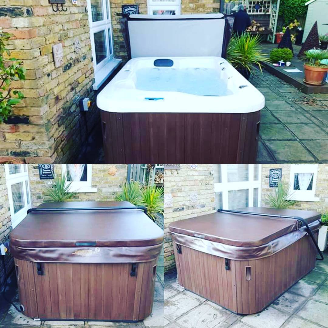 New hot tub installation #hottub #spa