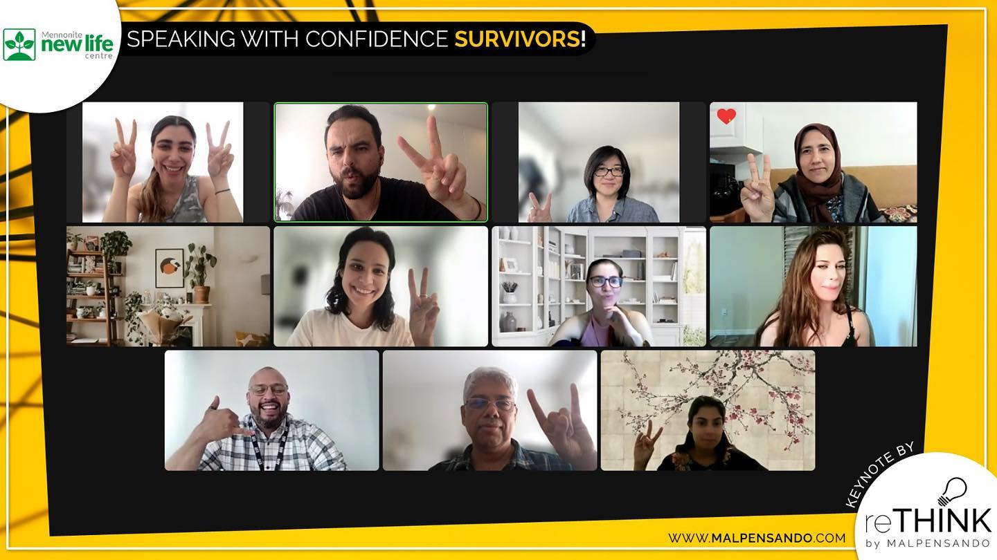 Today we finished our 2 day workshop on Speaking with Confidence for the Mennonite New Life Centre, which helps groups of international professional newcomers to gain skills that will help them join the workforce in 🇨🇦.
What an amazing group of people! We did a hands on workshop to give them more tips, techniques and confidence to pitch an idea, to do a keynote, to go to an interview, or to do any type of presentation!
.
DM us to bring this workshop to your company!