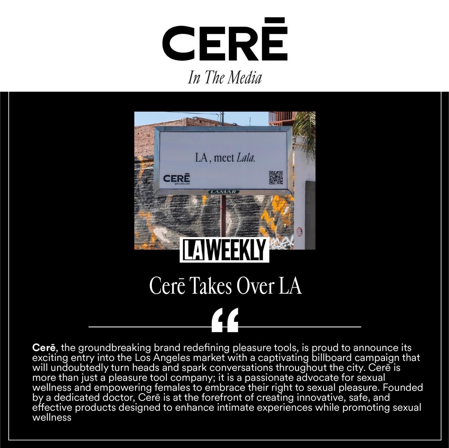 @getcerē takes over L.A. 💥 @laweekly