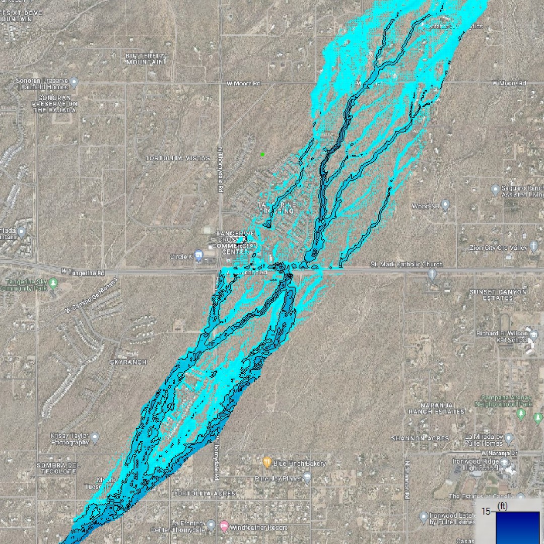 We capture the entire watershed when developing a hydrologic flood model for your site to ensure your property is properly protected against flooding.