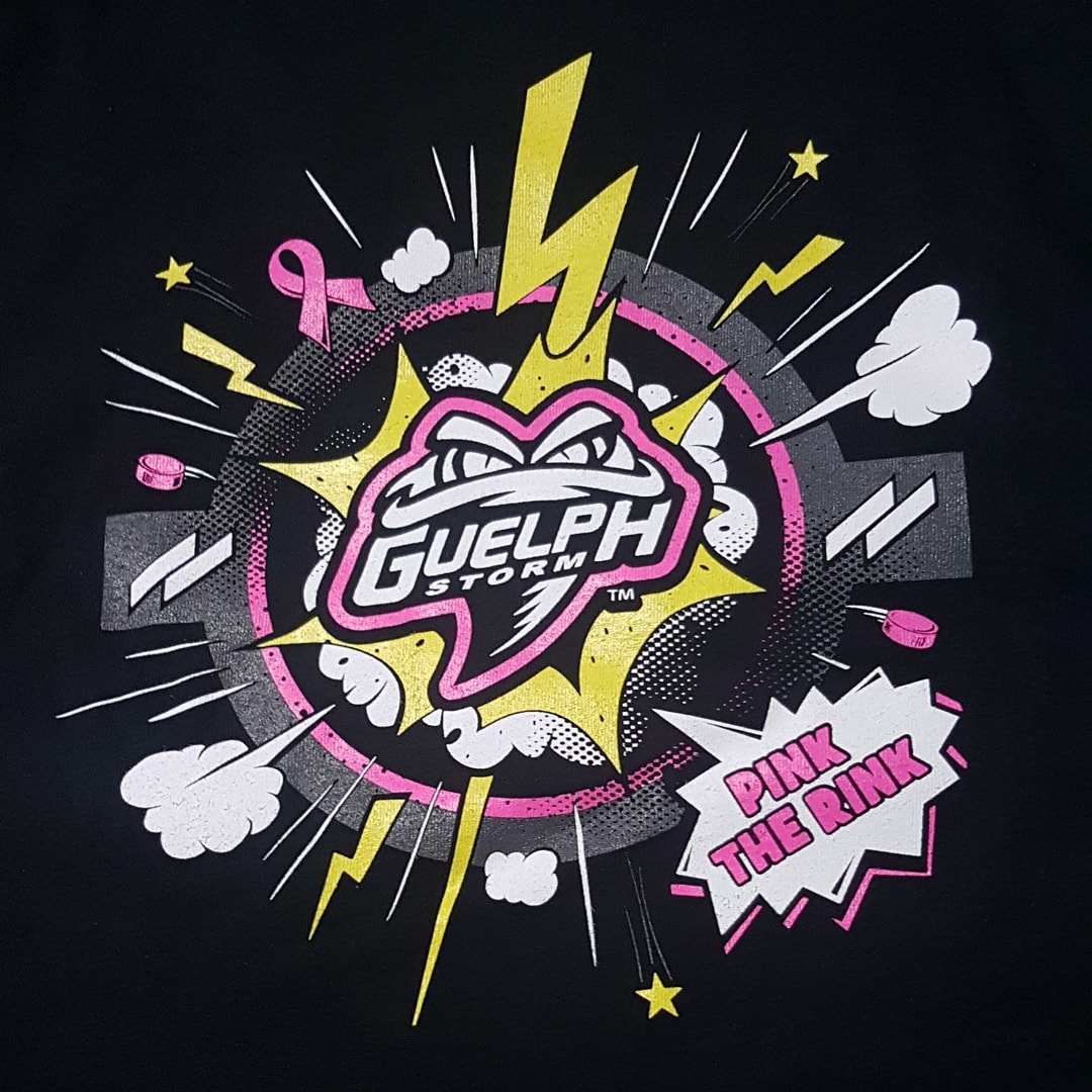 It's that time again! Pink the Rink at @guelph_storm_ohl #pinktherink #fcancer #design #tshirtdesign