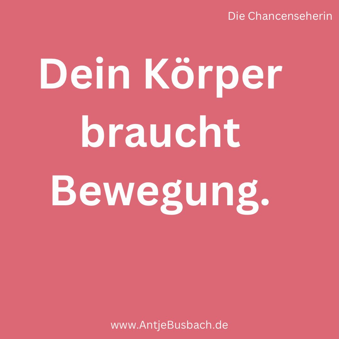 Du baust Stress nicht ab durch Stillhalten.
Du baust ihn ab durch Bewegung.
Du bist die wichtigste Person in deinem Leben.
Manchmal reicht ein einziger echter Moment – und du erinnerst dich wieder, wer du bist.
Deine Lebensqualität verbessert sich. Du wirst lebendig!
Herz über Kopf wieder leben. Direkthilfe in Krisenzeiten.
https://kurzlinks.de/wo23
Ich zeige dir wie du wieder in dein Strahlen kommst, trotz eines stressigen Alltags. Du lernst, wie du Krisen spielend meisterst, in dem ich dir meinen stärkenden Werkzeugkasten für Zuversicht und Lebensfreude an die Hand gebe, damit du ein rundum erfülltes Leben genießt.
* Der Beitrag war ein Augenöffner? Teile ihn doch in deiner Story und mit deiner Community!
* Speicher dir den Post ab, damit du immer wieder drauf zurückgreifen kannst.
* Der Beitrag gefällt dir? Dann gib mir gerne ein Like.
* Markiere die Person, die diesen Beitrag nicht verpassen darf!
Feel Freude und fühl Vergnügen
Antje Busbach - die Chancenseherin
#chancenseherin #AntjeBusbach #frauenimstress