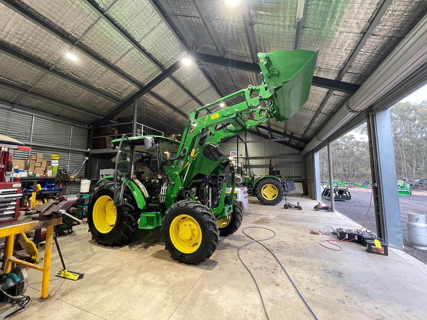John Deere’s in the workshop getting their pre-delivery inspections. #johndeere