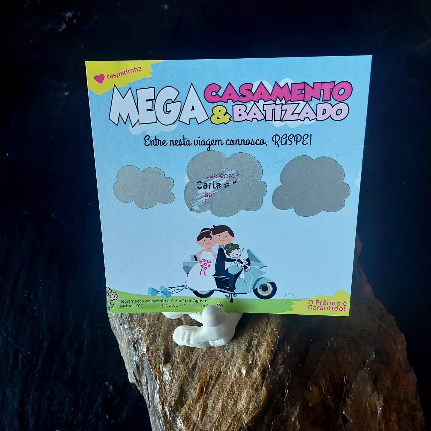 Convite casamento e batizado RASPADINHA