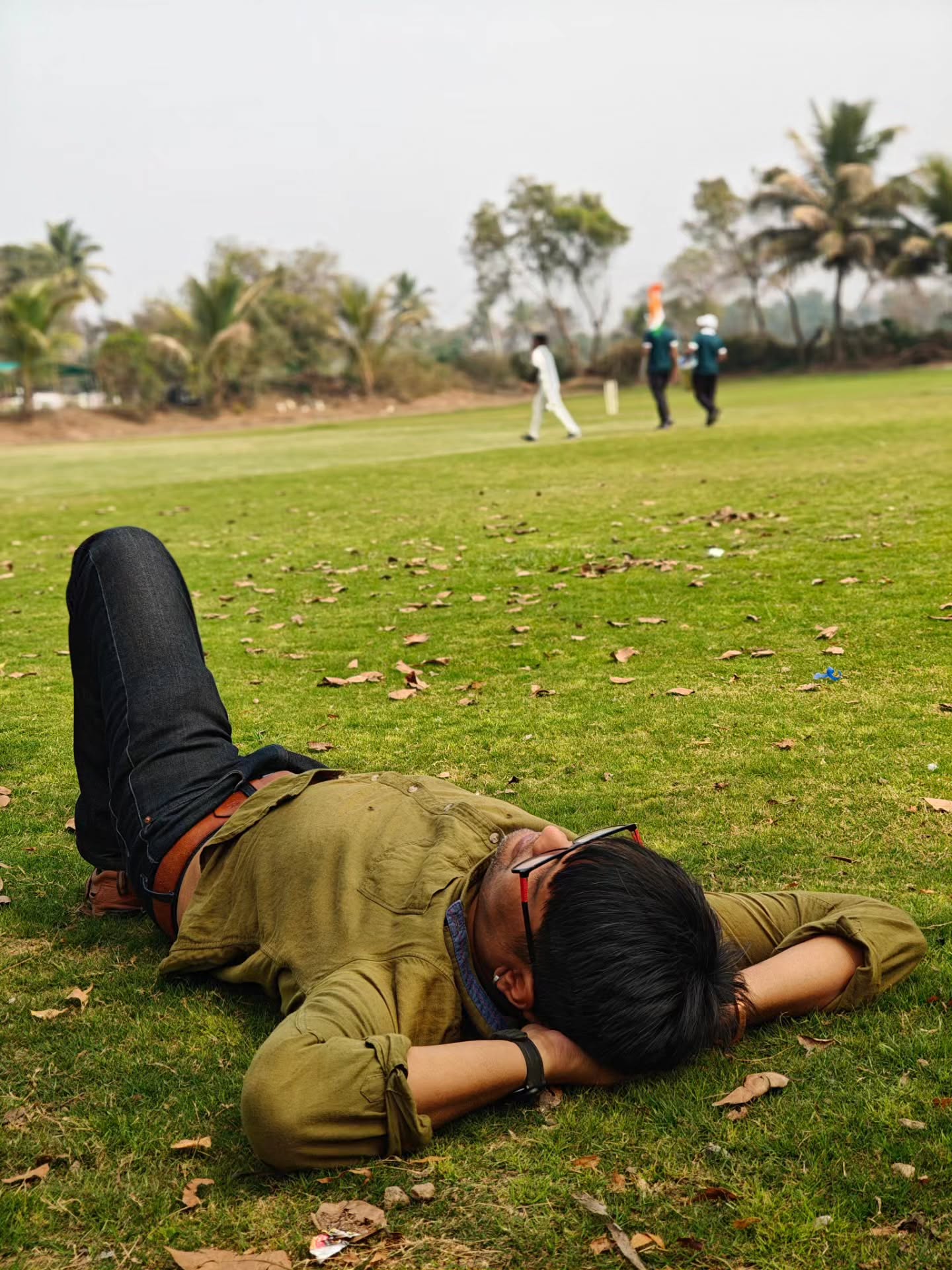 The Ground, the Green and My Red ♥️ Heart wearing Green Shirt... #love #green #ground #tiranga🇮🇳 #cricketlovers