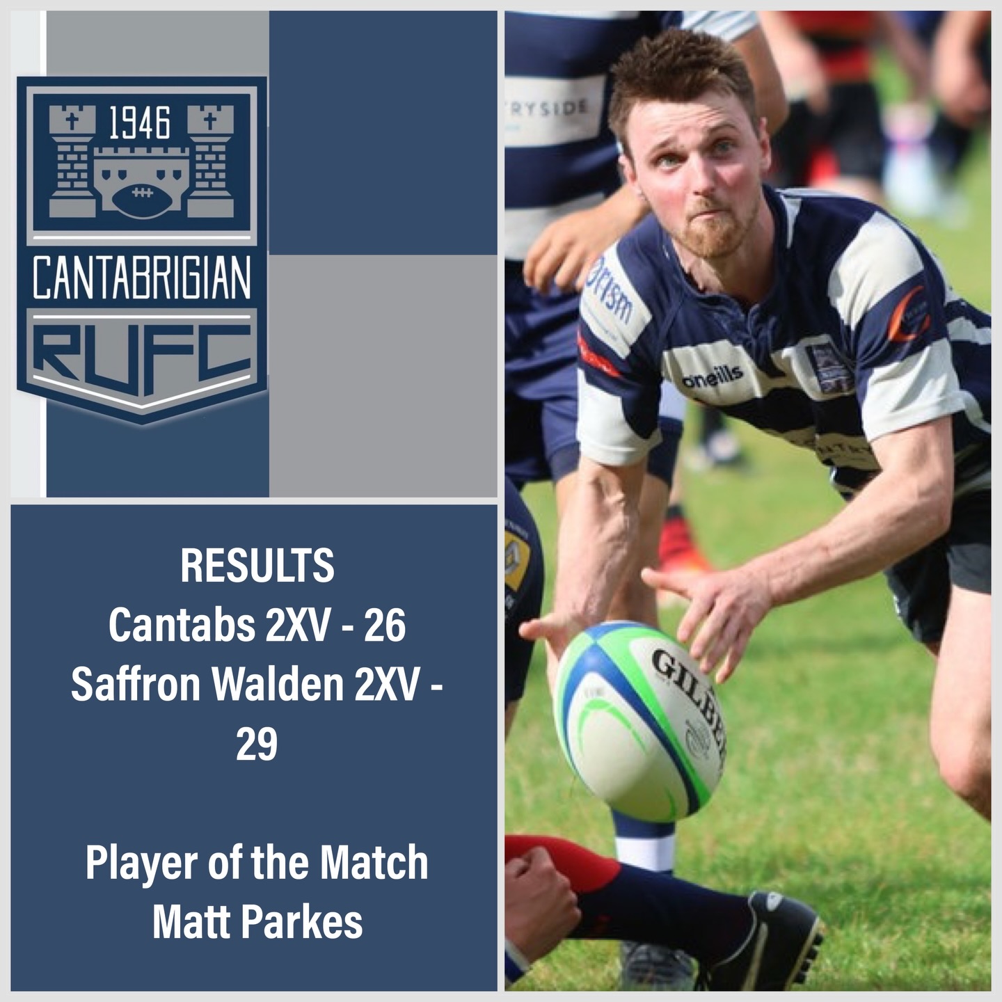 💥RESULTS💥
A very physical, even game where both sides have their all.
Well done to our whole squad whose effort was superb!
Onto next week 💪🏻
Congratulations to our Player of the Match - Matt Parkes @amusement_parkes
#rugbyunion #cantabs #cantabsrugby #socialrugbyincambridge #cambridge