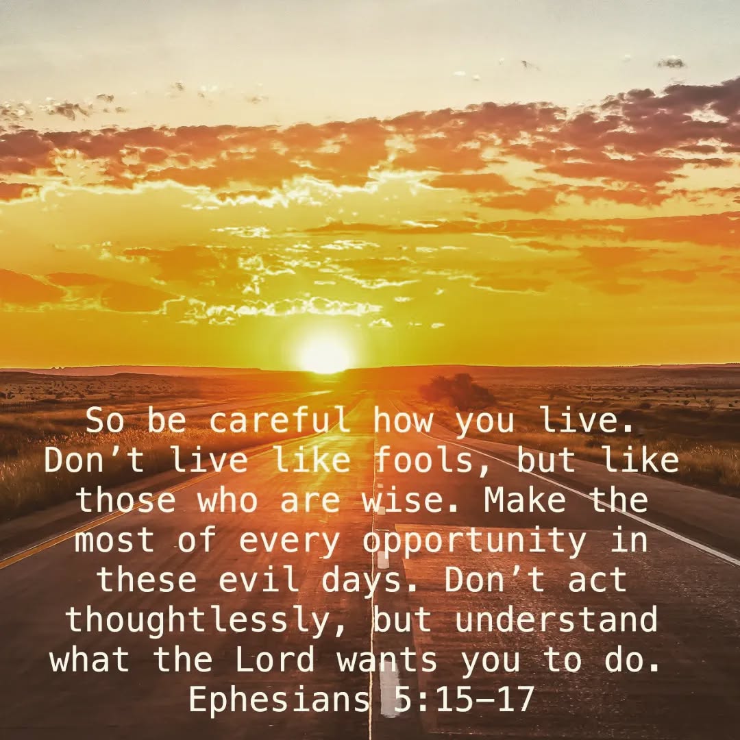 Don't act thoughtlessly. If there's any particular time of year where we might be choose to live intentionally, it's during the season of Lent.
But, even so, do you make the most of every opportunity? I'm sure I don't. Living intentionally is tiring, it involves thought, action, a greater awareness of what's happening around us: who might God be wanting us to encounter or encourage today? No wonder we can often only manage it for seven weeks!
And yet 'these evil days' go on and on. Maybe this year it's time to take our Lent intentions out beyond Easter?
#lent #lentreflections