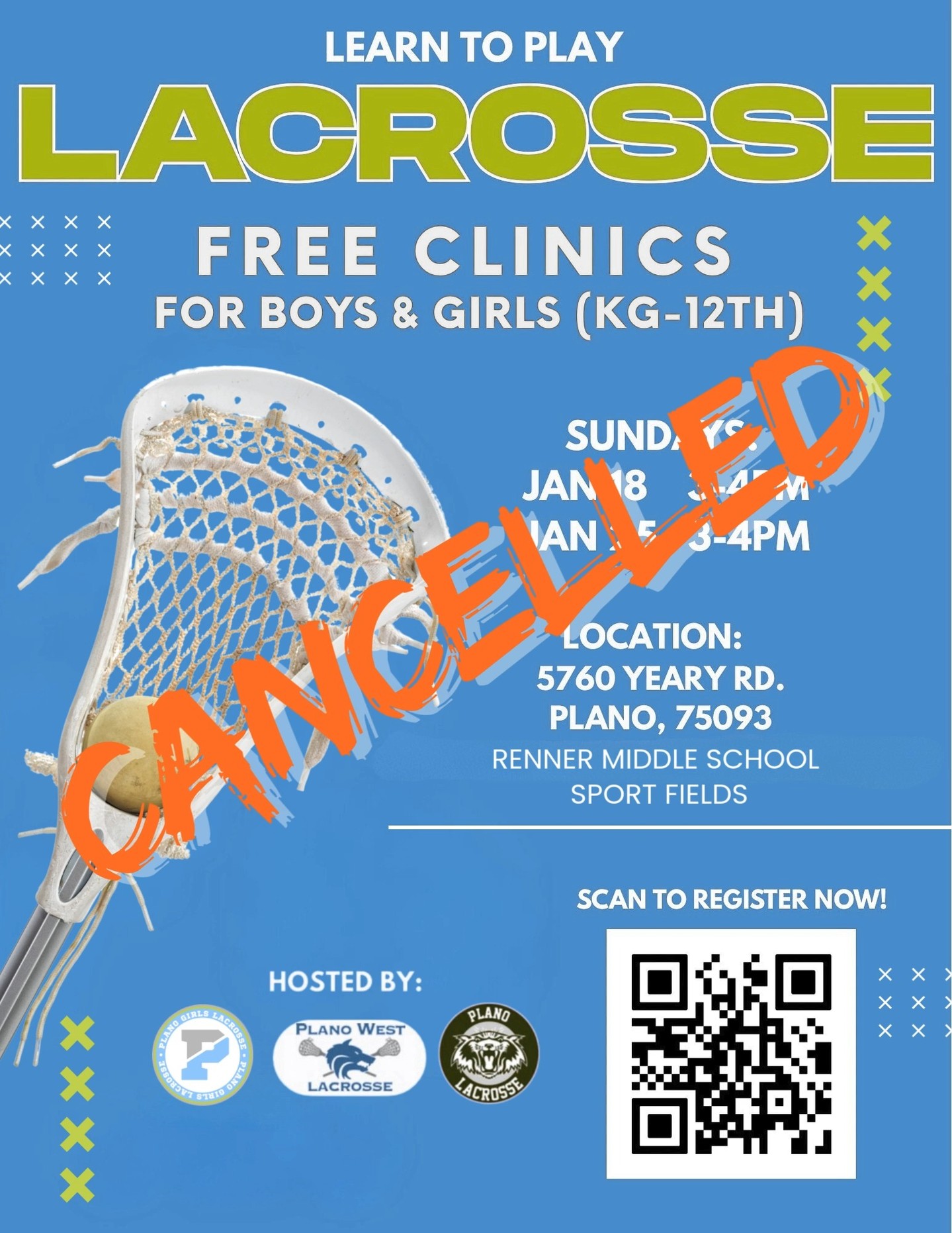 ❄️Sunday's clinic has been canceled due to inclement weather. ❄️
Stay warm and safe!
We will see you soon! 🩵🥍