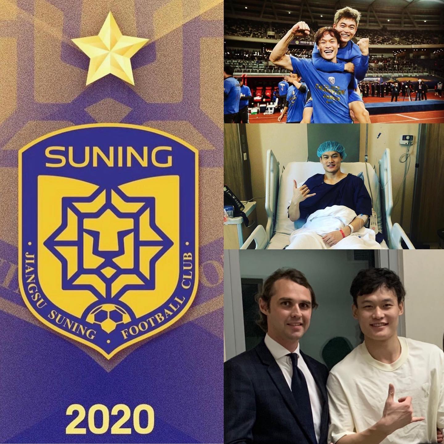 For the first time in history, @jiangsusuningfc are Champions of China! Congrats to @zzzyy_97 for his recovery after his knee surgery 💪💪