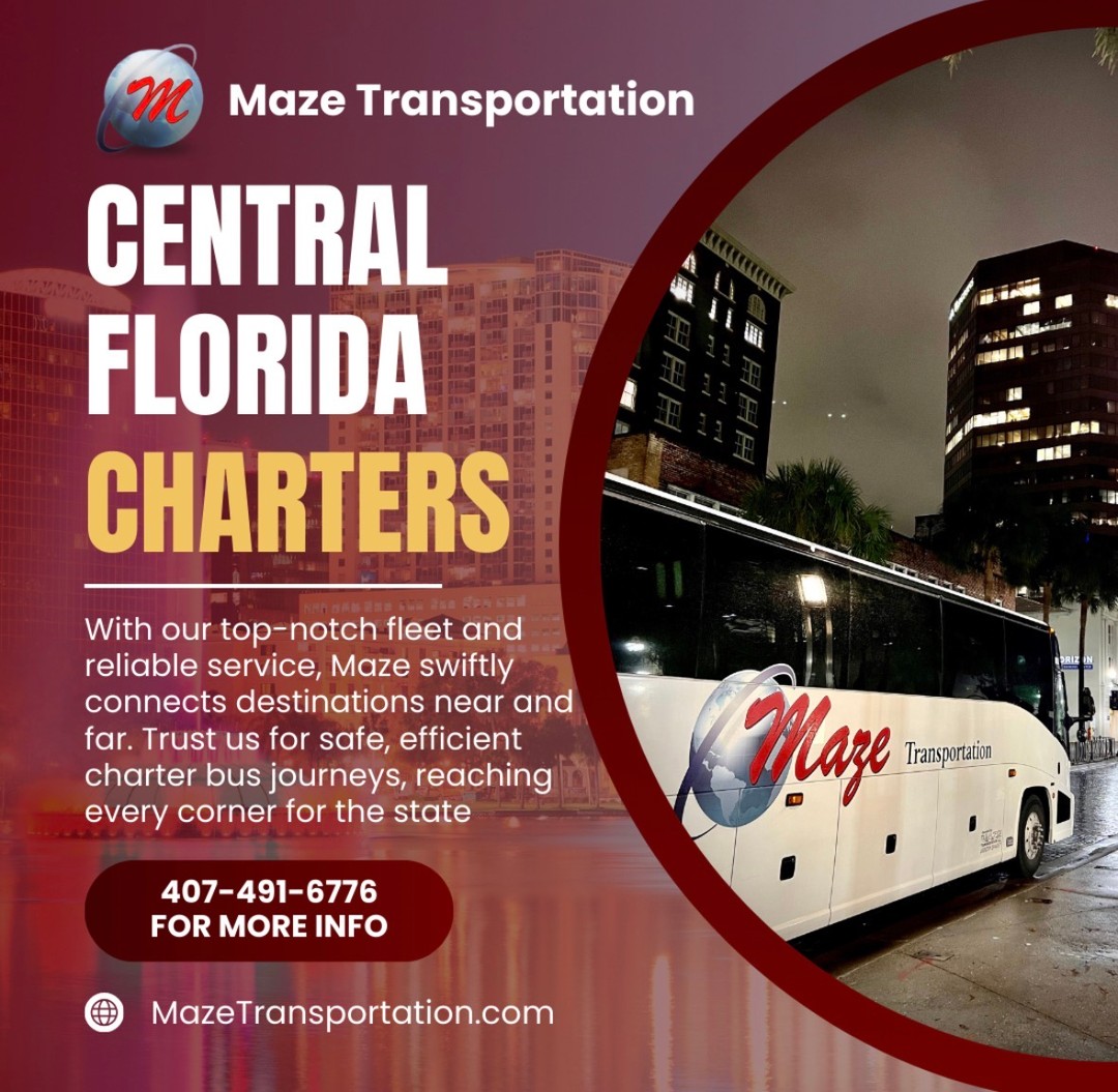 With our top-notch fleet and reliable service, #Maze swiftly connects destinations near and far. Trust us for #safe, efficient #charter bus journeys, reaching every corner for the state
