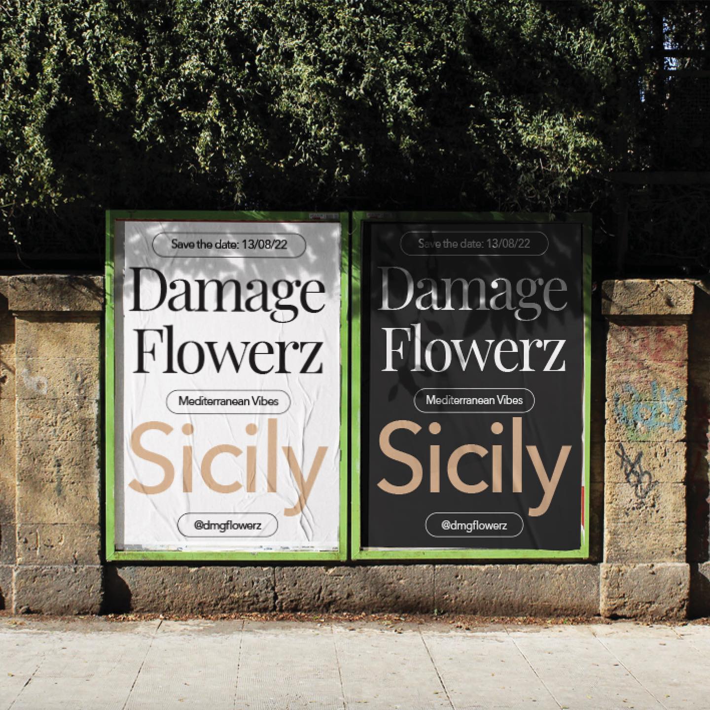 #WIP - Concept definitivo dei manifesti stradali per Damage Flowerz, un evento incentrato sulla salvaguardia della natura che ha aperto le porte in Sicilia e Calabria 💚✌🏻
-
#posterdesign #posterdesigncommunity #graphicdesigndaily #graphicdesigncommunity #freelancedesigner #freelancing #womenindesign #brandingagency #creativecommunity #autumnptatern