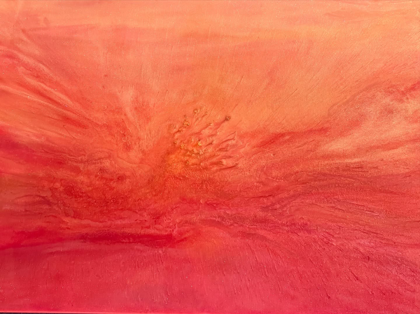 A special sunset for a forever friend @laurenm1127 ! I love how this piece turned out! 24x 36, Acrylic & resin on canvas. Also no correlation to the song I just thought it was fun 😂.