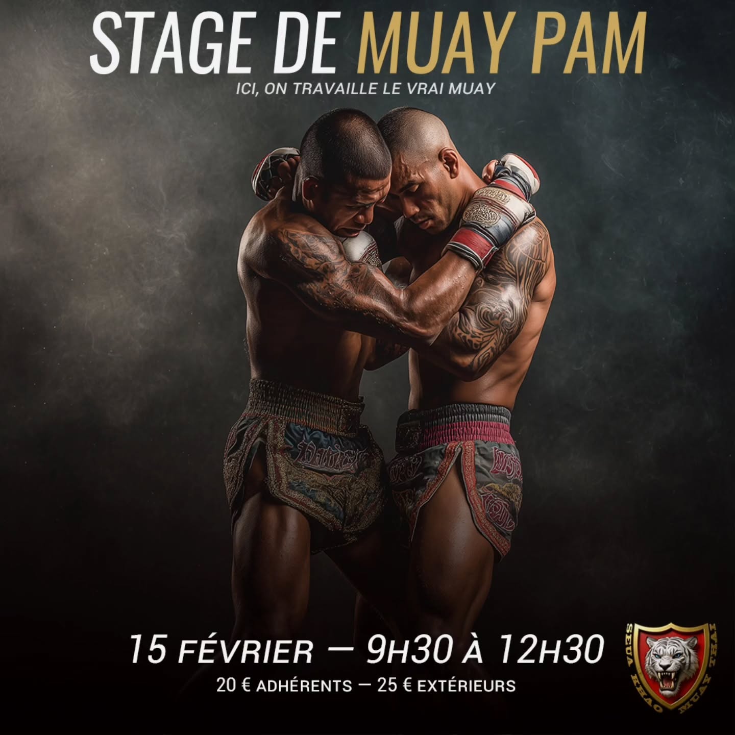 🥊 STAGE DE MUAY PAM
Le clinch, le vrai.
Contrôle, équilibre, pression, placements.
Ici, on travaille le muay thaï authentique.
📅 15 février — 9h30 à 12h30
📍 Gymnase de Prigonrieux
👥 Tous publics — ouvert à tous
💰 20 € adhérents
💰 25 € extérieurs
⚠️ Réservation obligatoire
📩 Infos & réservations en message privé
#muaythai
#clinch
#muaythaifr
#boxethai
#muaythaiclub
stageboxing
prigonrieux
seuakhaomuaythai