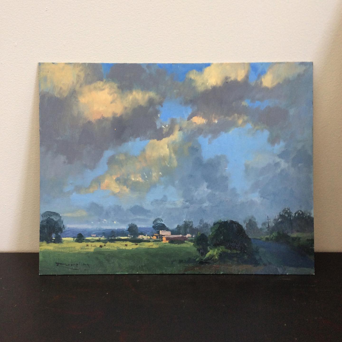 Simple rural scene #southpambula #pambula #oilpainting #oiloncanvas #classicalart #artist