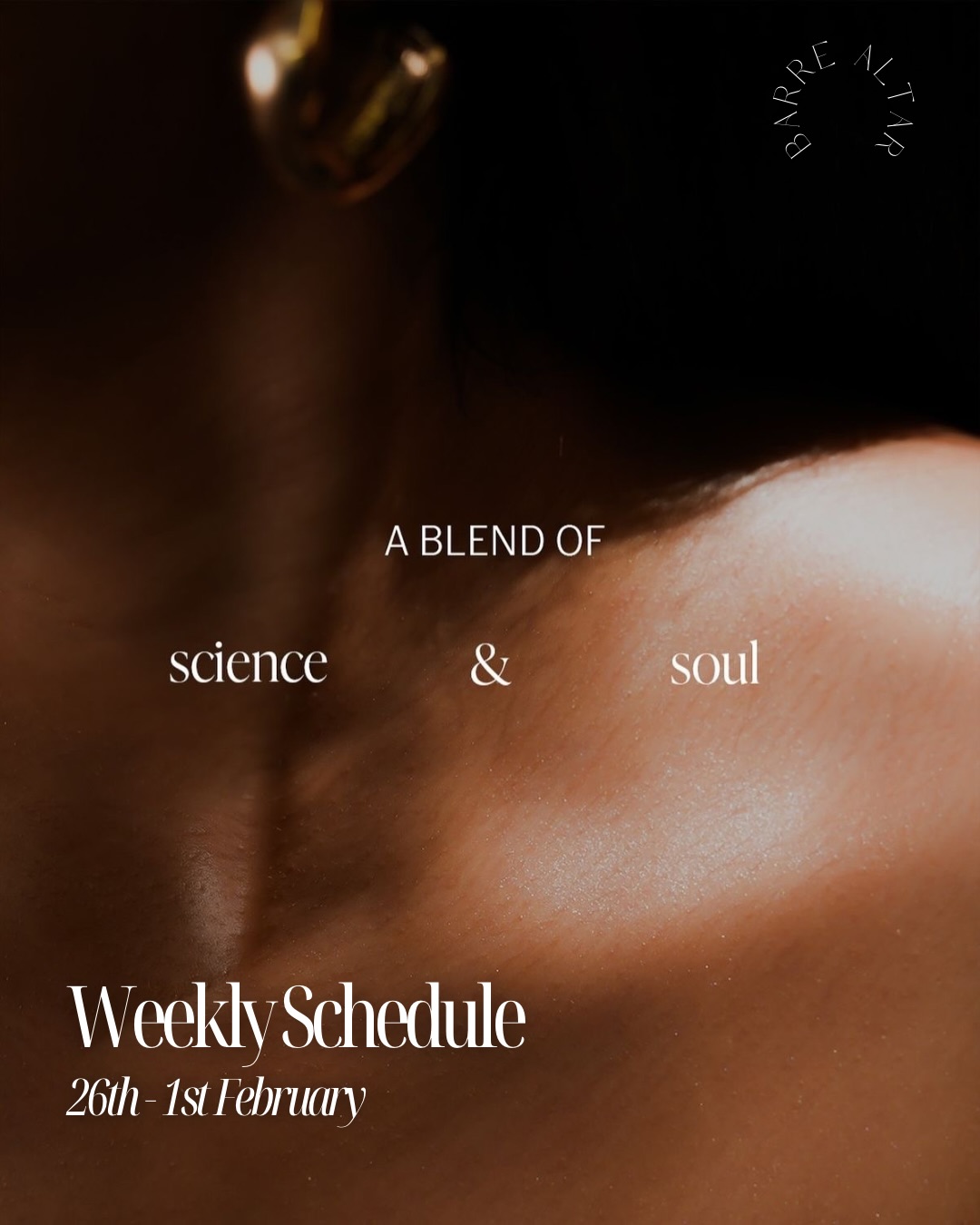 NEXT WEEKS SCHEDULE
//26th - 1st February
:: IN STUDIOS
🔗https://www.body-altar.com/book-online
:: ON DEMAND
🔗 https://www.body-altar.com/
7 day free trial
#BodyAltar #BarreAltar
#BAMethod #BACommunity #BAbody
barrebody mybodymyaltarmyhome BAspicy
barre barrefitness barreworkout barreclass barreinstructor barreonline barresohard barrefit barrebody barreaddict barrelove barrestrong barrepilates barreclasses barrestudio barreondemand pilates lowimpactbarre spicybarreburn barrebody