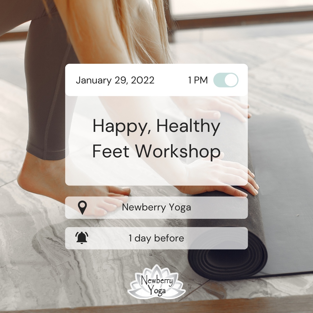Have you signed up for the Happy, Healthy Feet Workshop? You don't want to miss this experience! It's not too late to sign up. Head over to the website for a relaxing, happy, healthy feet workshop!
#newberryyoga #yoga #yogapractice #gentleyoga #yinyoga #yangyoga #meditation