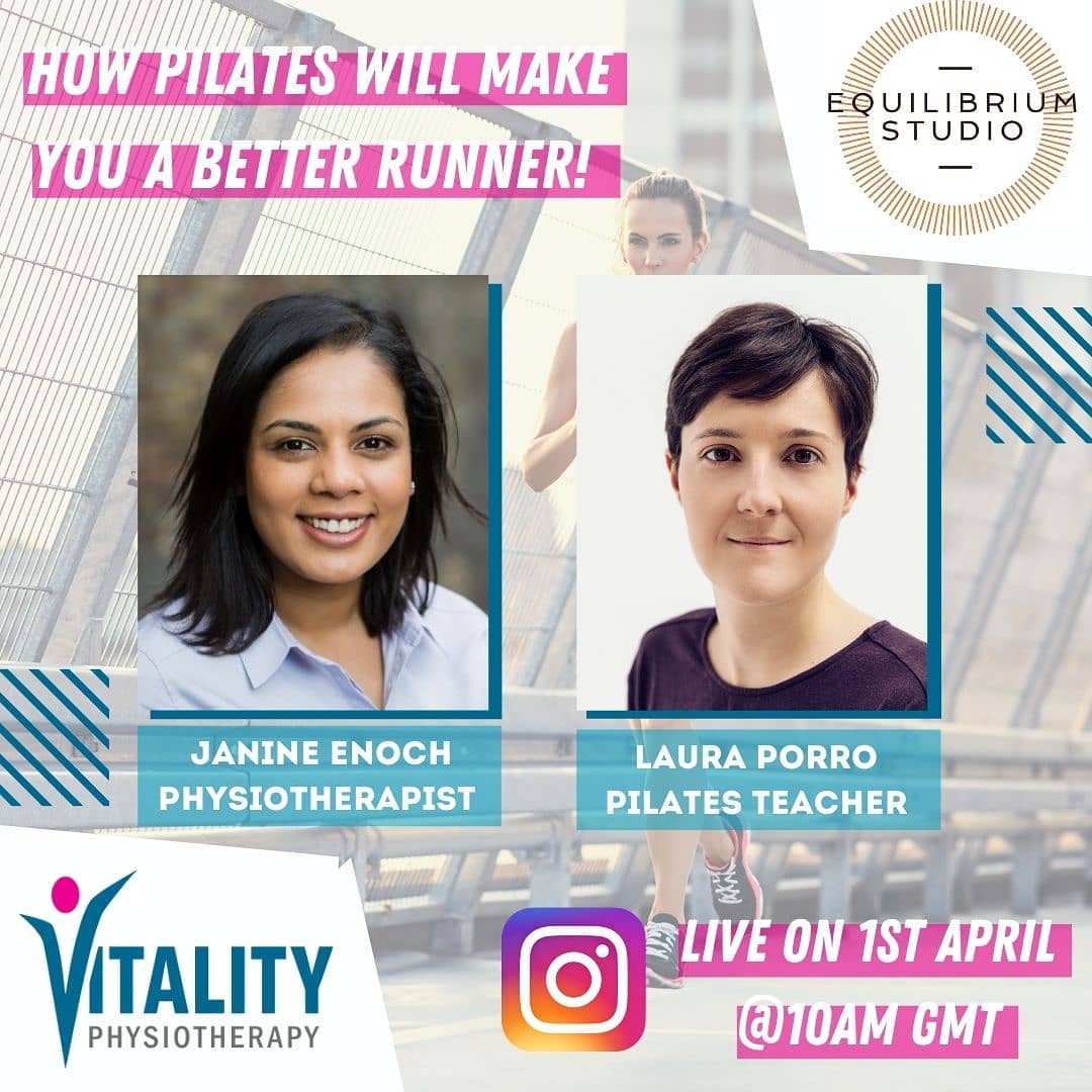 Join @vitalityphysiotherapy and @equilibriumpilateslondon on Thursday 1 April 2021 at 10am GMT for a free live session on running and Pilates.
👩🎓Our experts will talk about how to enjoy these activities safely after a period of inactivity and give you the tools to make you a more efficient runner.
🏃🏽♀️You can look forward to exercise demonstrations to warm up, cool down and strengthen key areas of your body.
👌Don’t be a “fool” on April Fools: get your list of top tips to make the most of your training and be a better runner.
#pilates #running #runlondon #runsouthwark #pilatesforrunners #pilatesforrunning #physioforrunners #SE1#vitality #runandbehappy #runningmotivation #runnersofinstagram #runningtips #southwark #toptips