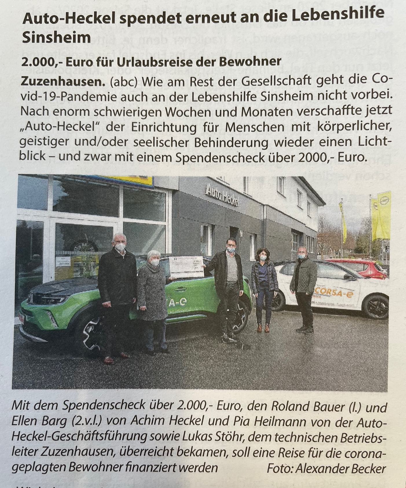 #autoheckel #opel #guterzweck #spenden #verbundenheit
