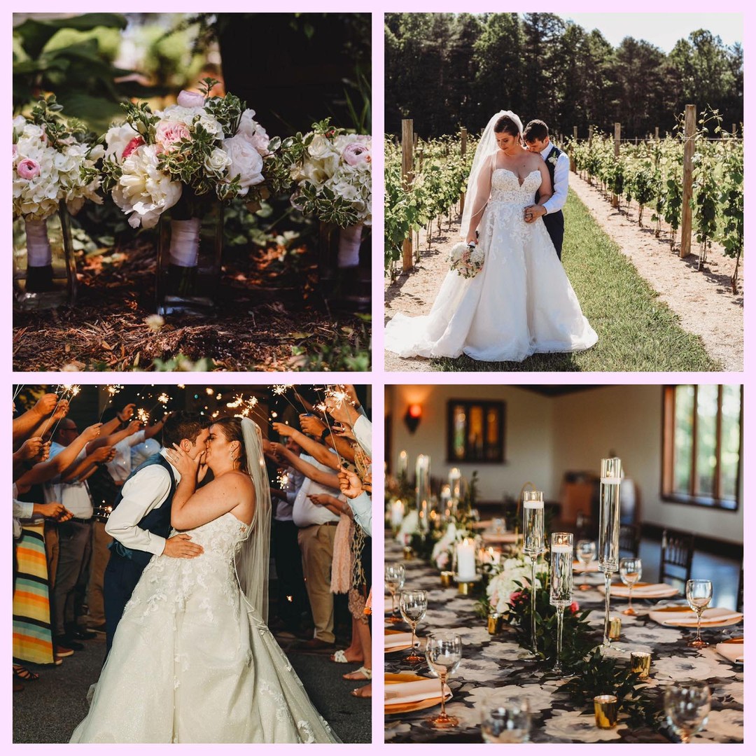 #weddingwednesday Take a peek from our vineyard wedding last week! We were in the rolling mountains of North Carolina for very intimate wedding.
#blissevents #wedding #destinationwedding #weddingplanner #blush