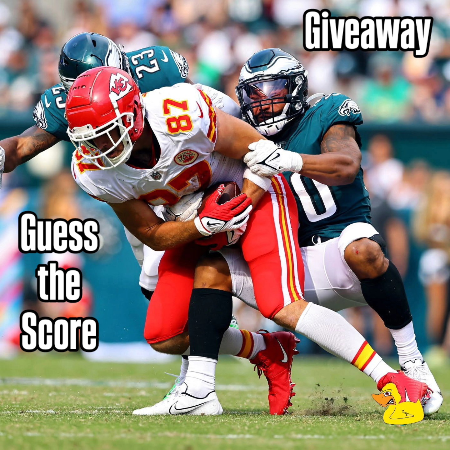 "🏈🔥 SUPER BOWL SHOWDOWN GIVEAWAY! 🏆
PREDICT THE BIG GAME SCORE & WIN BIG! 🦅🏹
Philadelphia Eagles vs. Kansas Chiefs: WHAT'S YOUR CALL?
Drop your score prediction in the comments: PHI: __ KC: __
CLOSEST GUESS WINS! 🏆 Deluxe Super Scrubber Duckys Prize Pack 🐣
TAG YOUR SQUAD! Share with friends & fellow football fans!
ONE GUESS PER ACCOUNT. Last entry at kickoff (3:30 PST)! 🕰️
Good luck, and let's get this game day party started! 🎉
#SuperBowlSunday #CannabisGiveaway #FootballFrenzy
