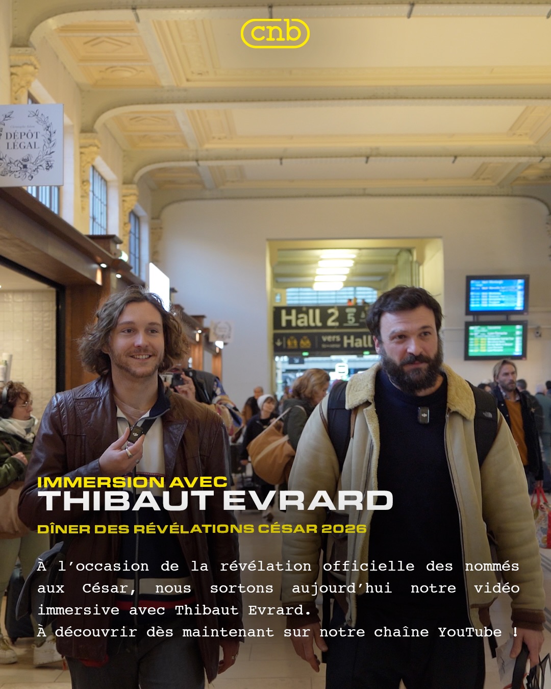 La vidéo est en ligne 🔥
À l’occasion de l’annonce officielle des nominations aux César, nous sortons aujourd’hui notre vidéo immersive avec @thibautevrard , nominé dans la catégorie Révélations 2026.
Caméra embarquée, nous l’avons suivi dans ses préparatifs du Dîner des Révélations : l’attente, l’excitation, les silences, les émotions brutes.
Plus qu’une interview, une plongée authentique dans les coulisses, au plus près de l’humain derrière l’acteur.
🎥 À découvrir dès maintenant sur notre chaîne YouTube
🔗 Lien en bio
#cesar2026 #thibautevrard #revelationcesar #cultureisthenewblack