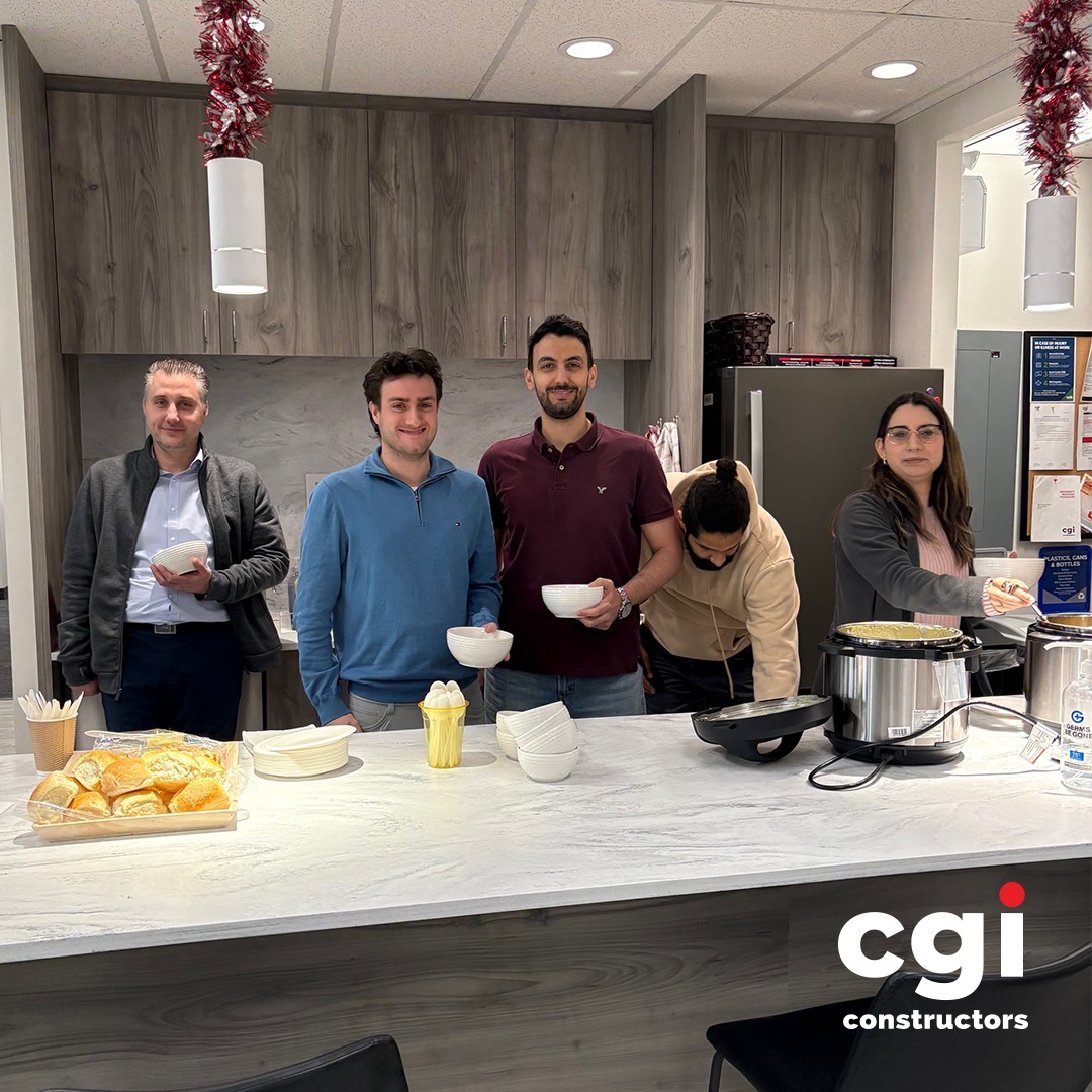 Building great projects—and warming up with great soup. Huge thanks to Ulupi and Meredith for the incredible Broccoli Almond Soup and Lemon Chicken Orzo Soup! Winter lunches at our Toronto office. ❄️🥣
#CGIConstructors #TeamBuilding